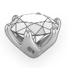 Scalloped Six Prong