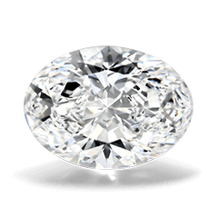 An oval cut diamond.