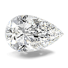A pear cut diamond.