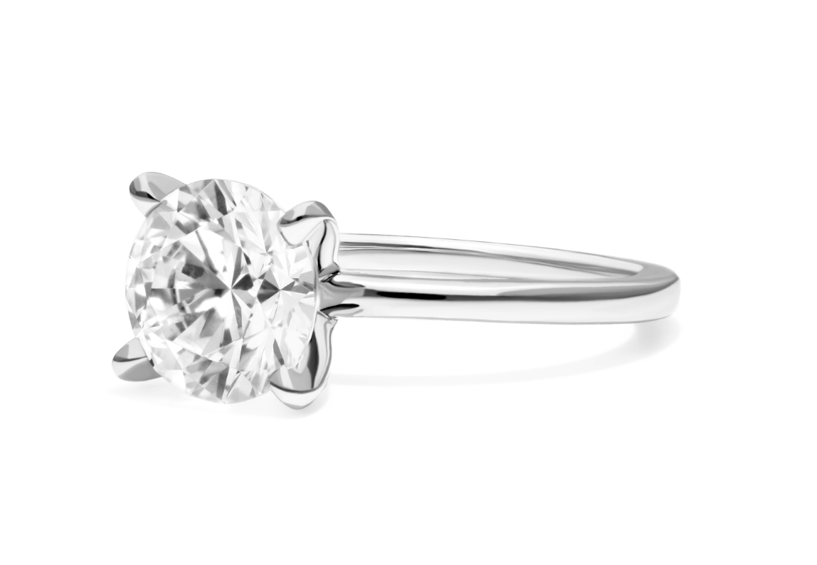 White Gold Comfort Fit Solitaire Engagement Ring