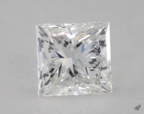 This 0.71 carat princess diamond G color VVS2 clarity has Ideal proportions and a diamond grading report from GIA