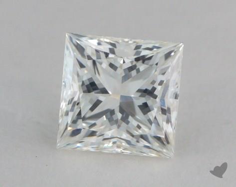 This 0.92 carat princess diamond H color VS1 clarity has Very Good proportions and a diamond grading report from GIA