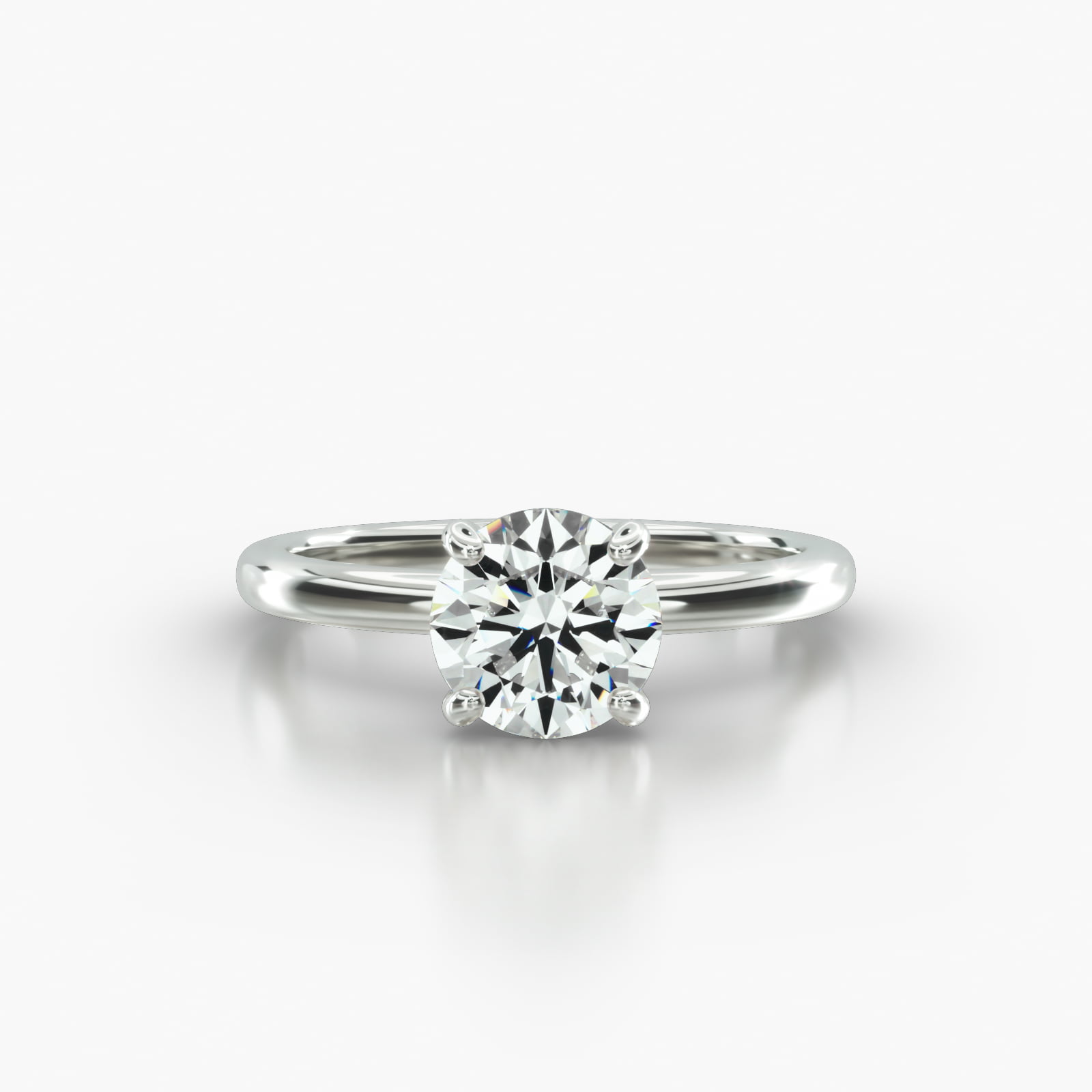 Solitaire Engagement Ring Embellished With a Classic Basket Head