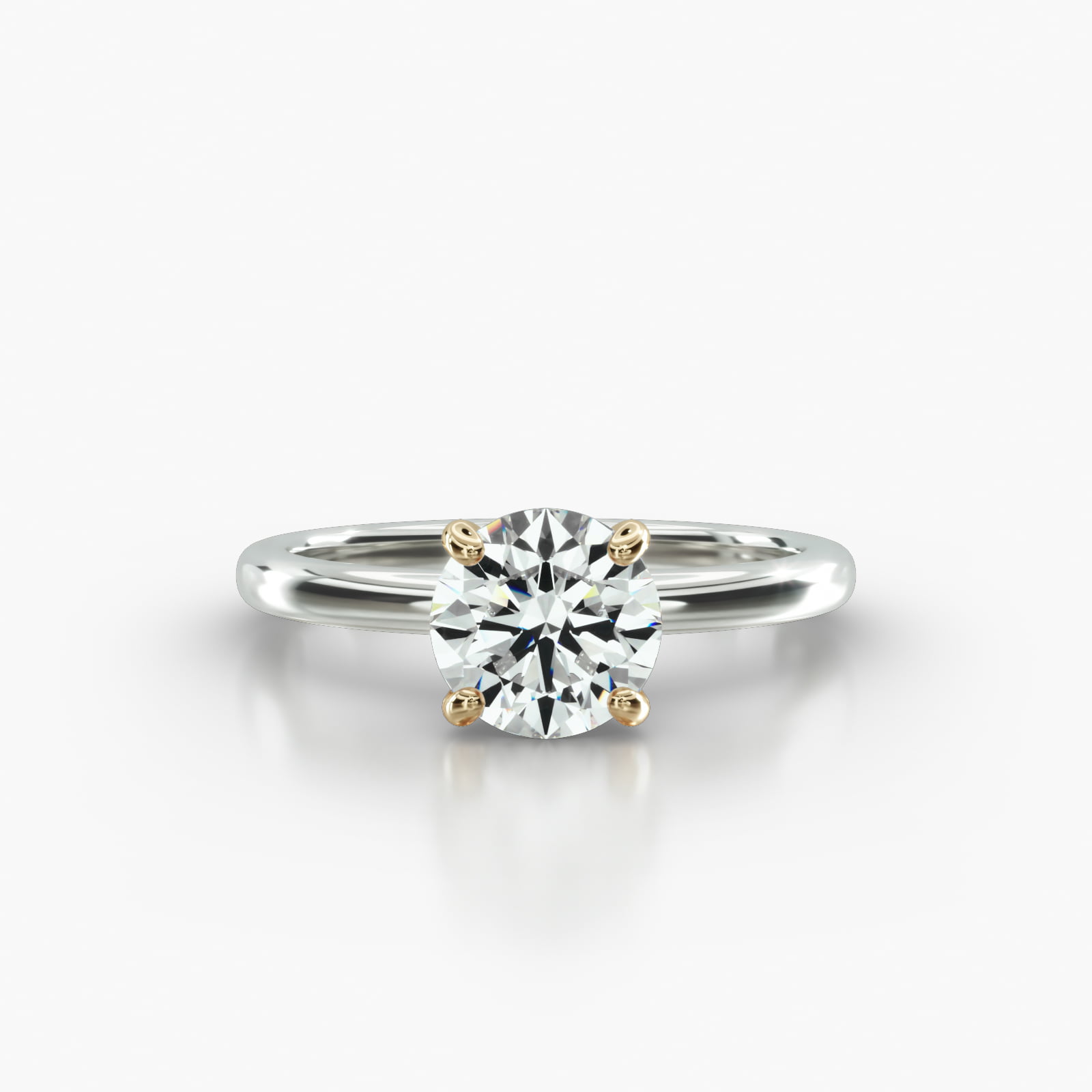 Solitaire Engagement Ring Embellished With a Classic Basket Head