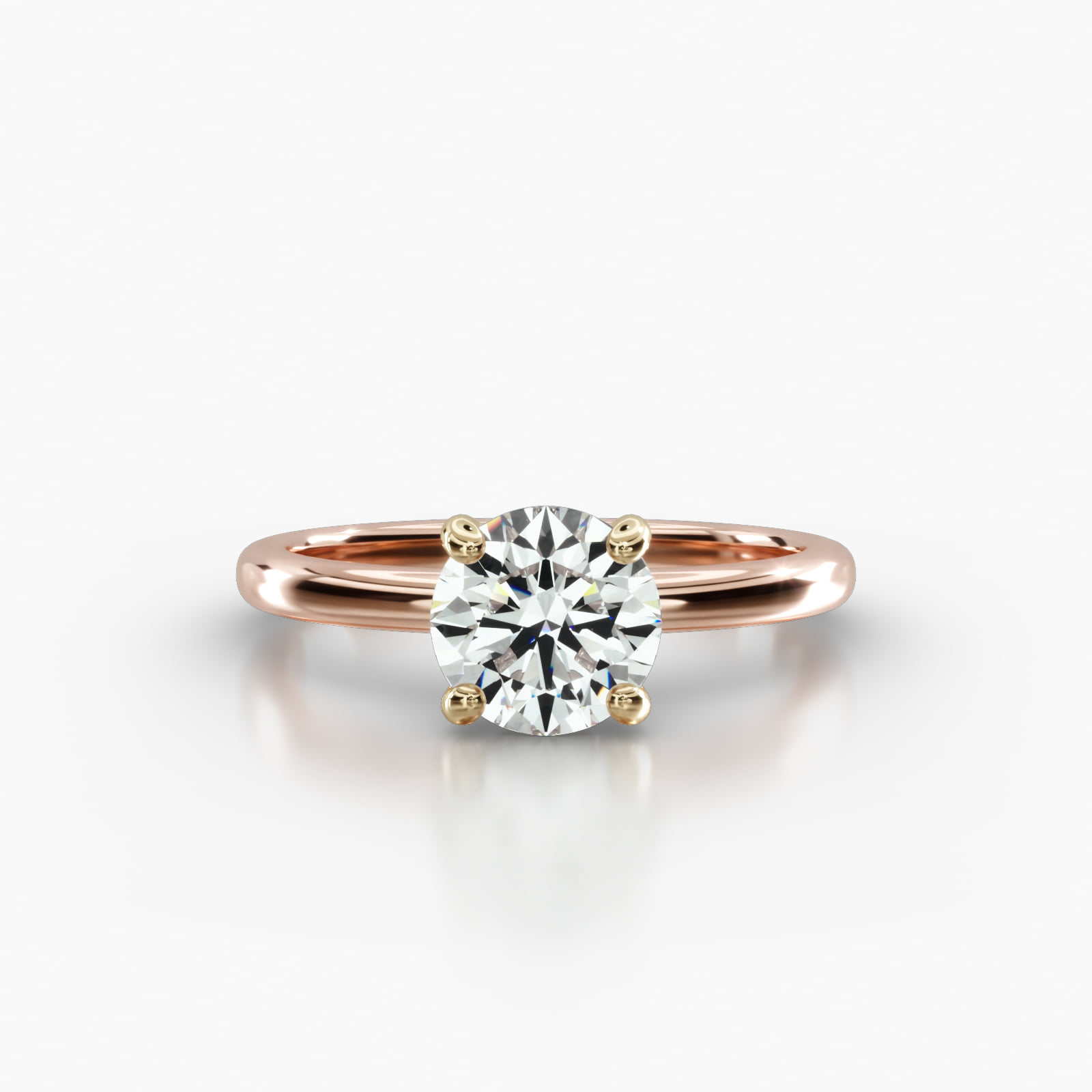 Solitaire Engagement Ring Embellished With a Classic Pavé Basket Head
