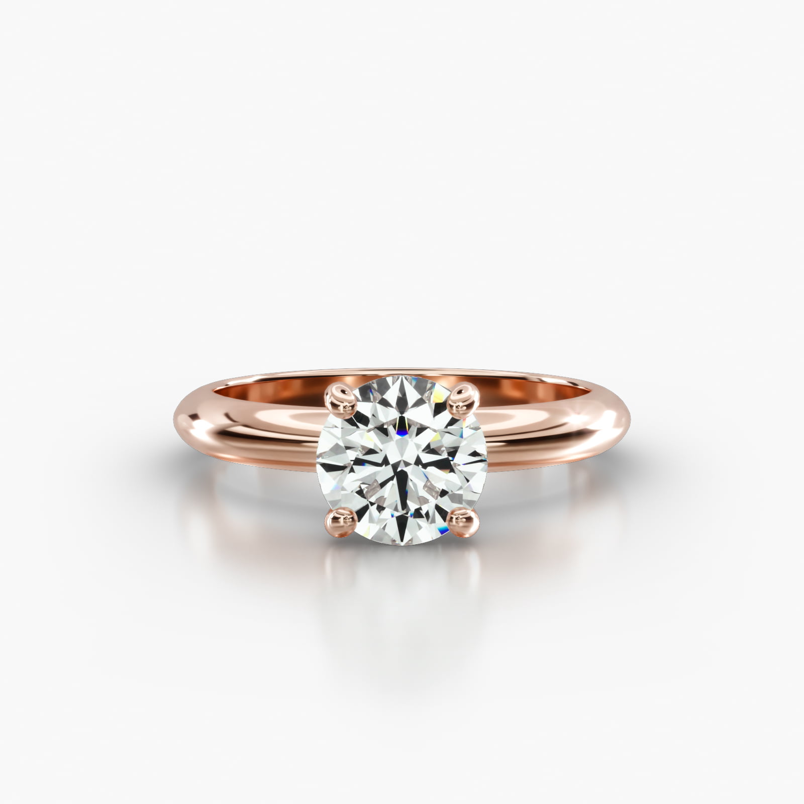 Knife Edge Solitaire Engagement Ring Embellished With a Classic Pavé Basket Head