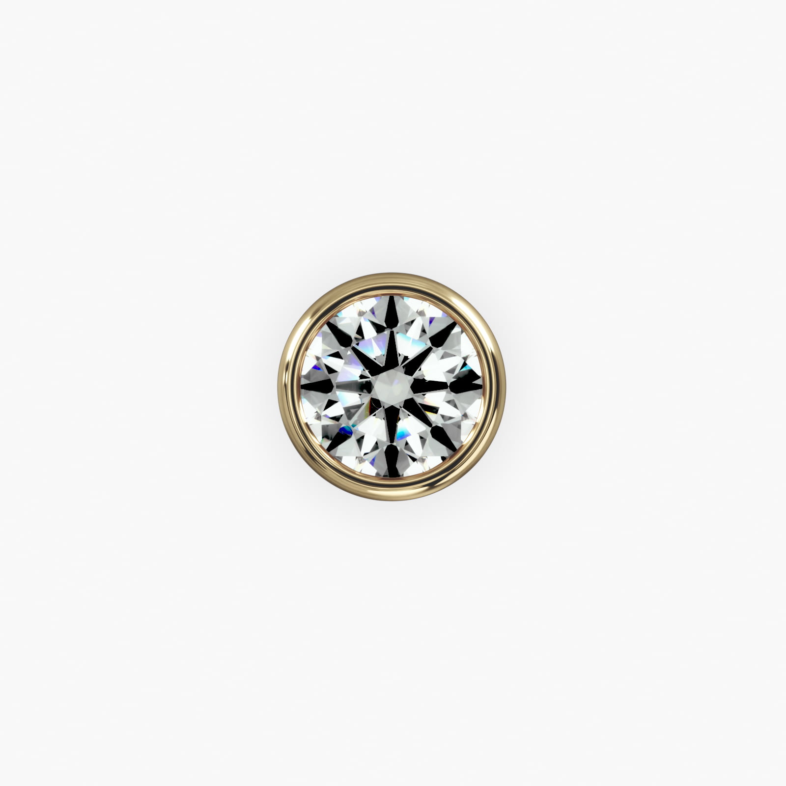 14K Yellow Gold Bezel Diamond Pendant (Mounting)