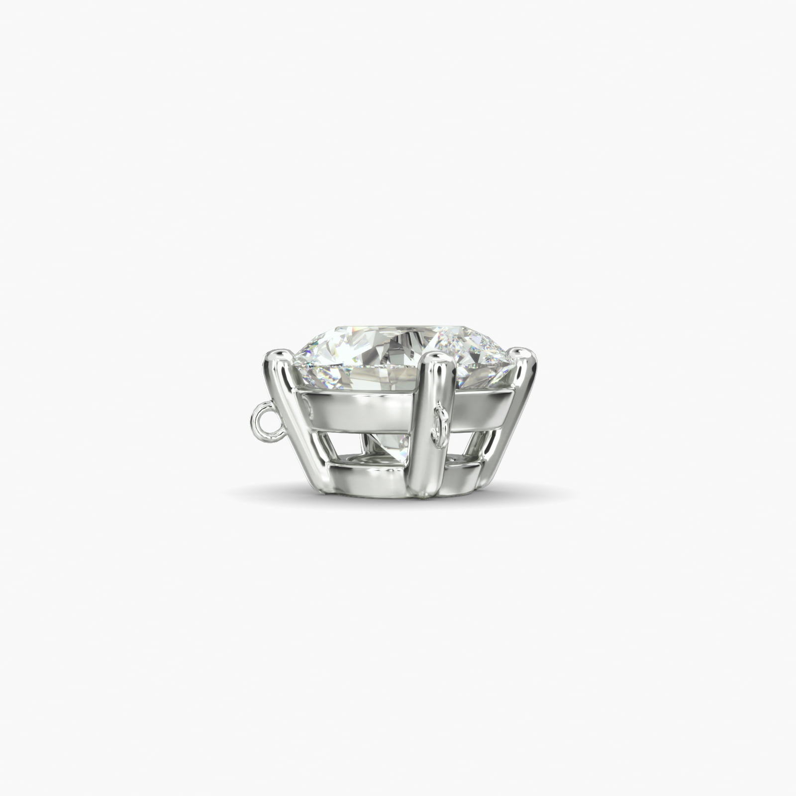 Platinum Four Prong Basket Solitaire Diamond Pendant (Mounting)