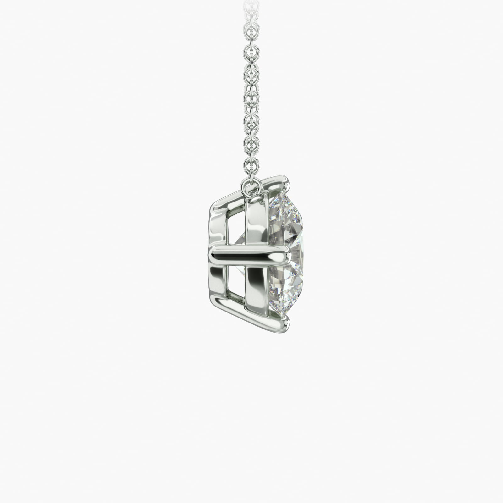 Platinum Kite Set Solitaire Diamond Pendant (Mounting)