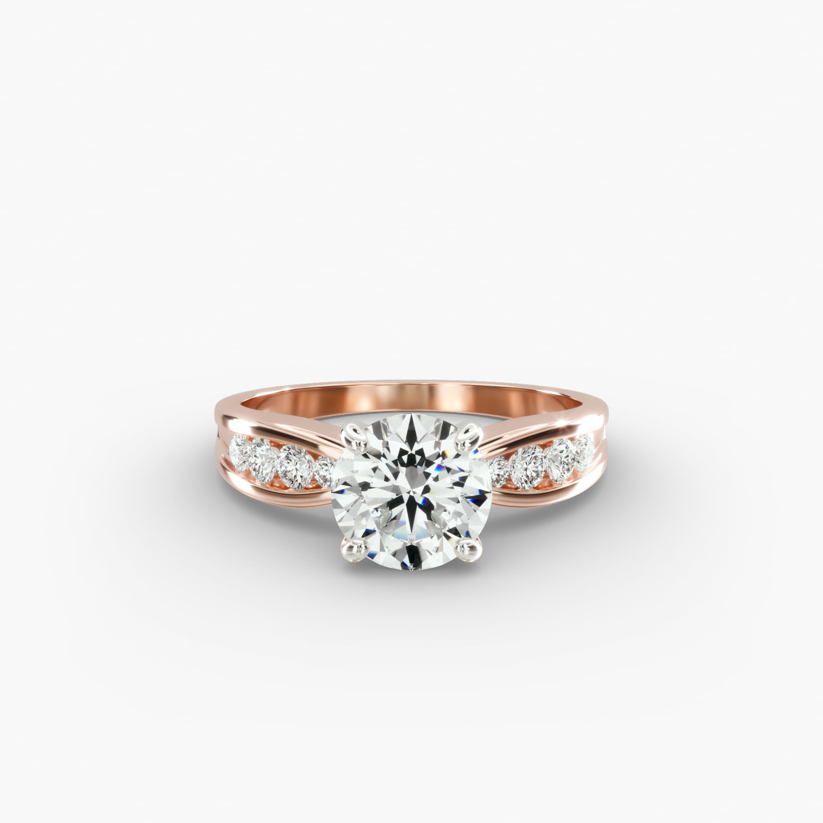 bow tie channel set engagement ring