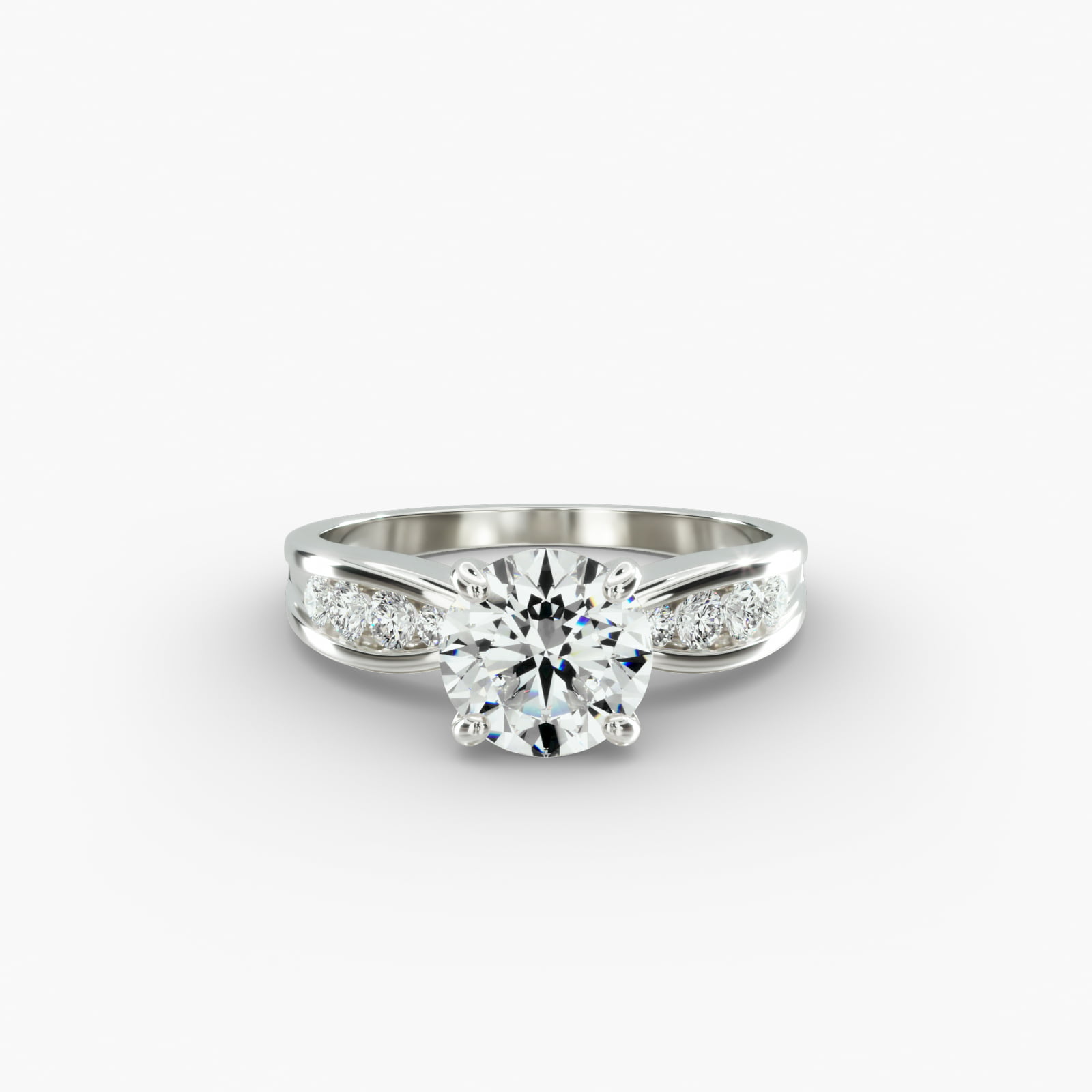 bow tie channel set engagement ring