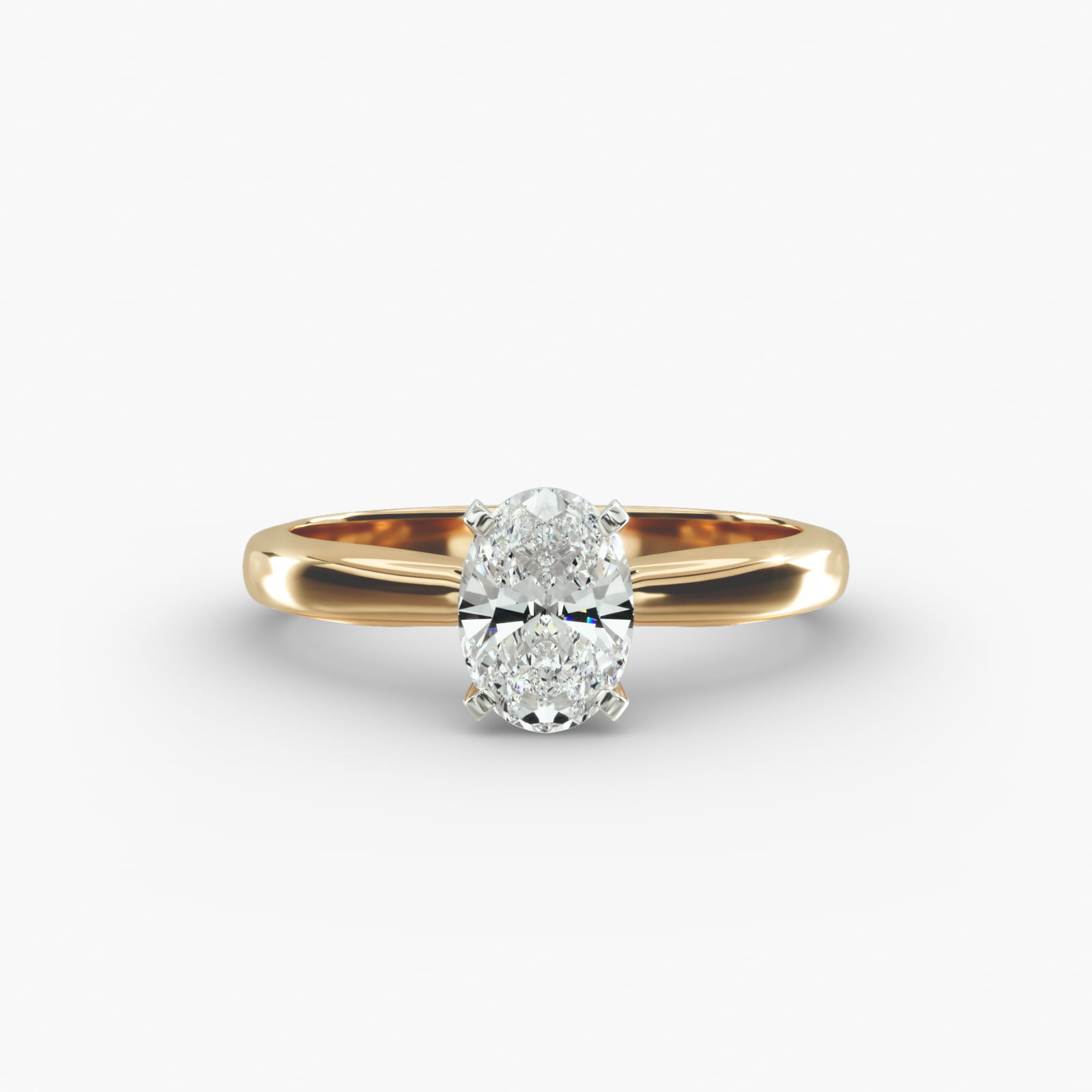 Comfort Fit Solitaire Engagement Ring In 18K Yellow Gold