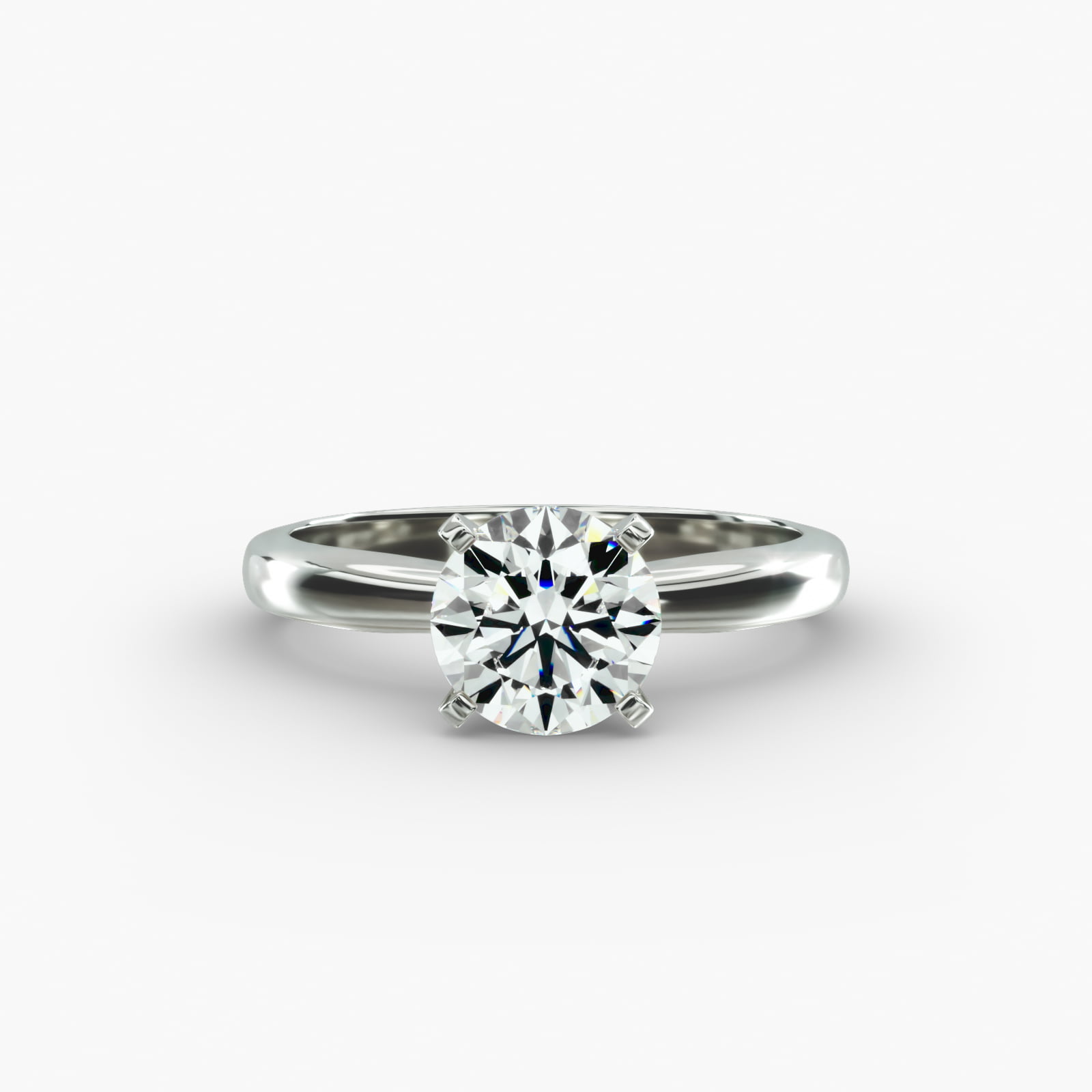 Comfort Fit Solitaire Engagement Ring In Platinum
