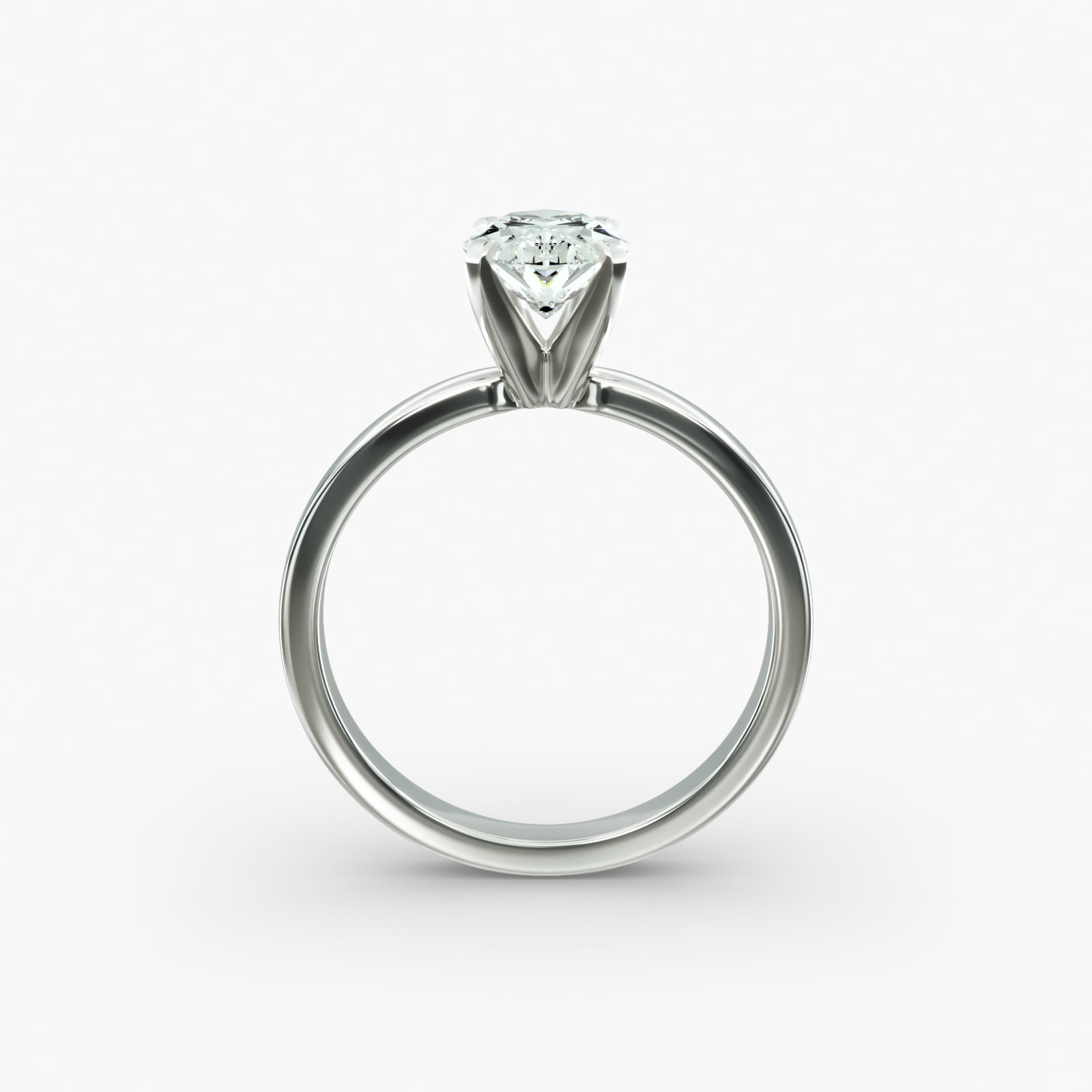 Comfort Fit Solitaire Engagement Ring In Platinum