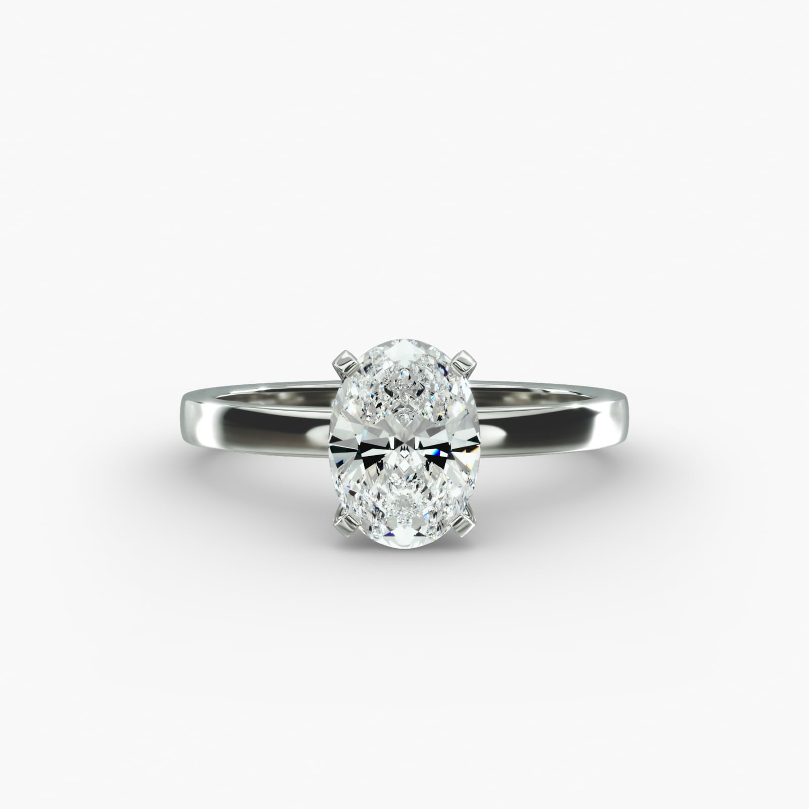Comfort Fit Solitaire Engagement Ring In Platinum