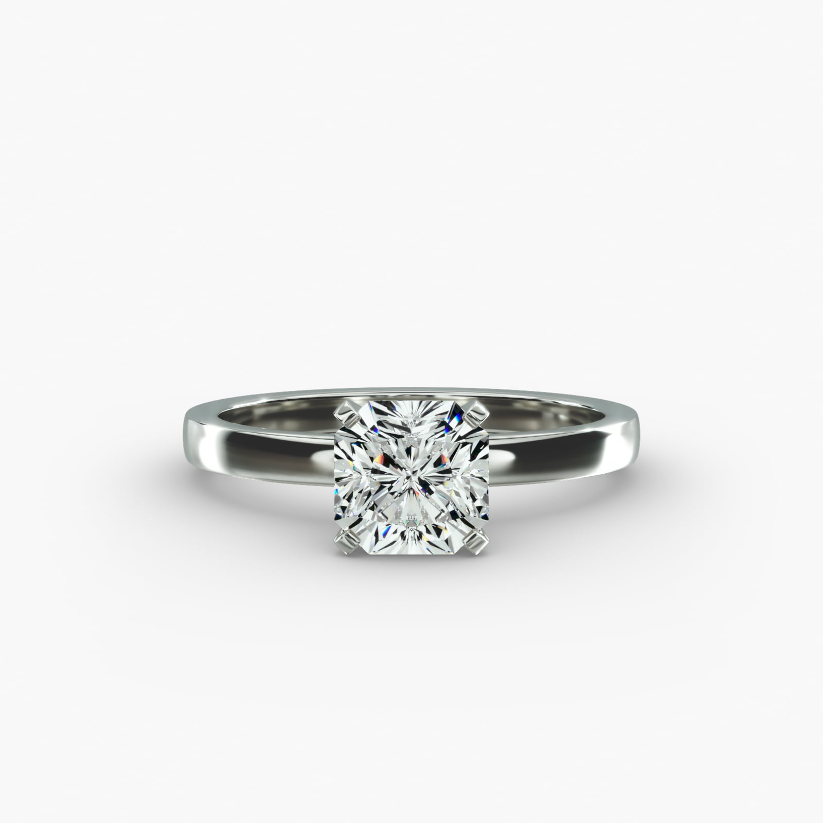 Comfort Fit Solitaire Engagement Ring In Platinum