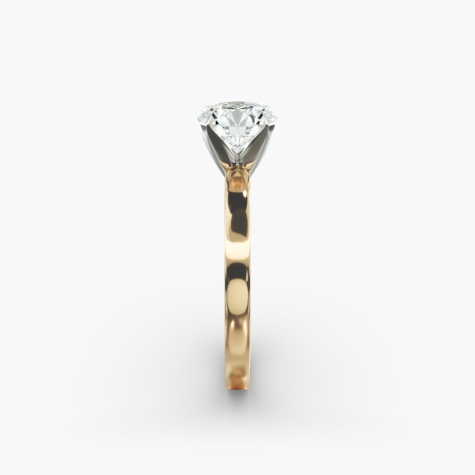 Comfort Fit Solitaire Engagement Ring In 18K Yellow Gold