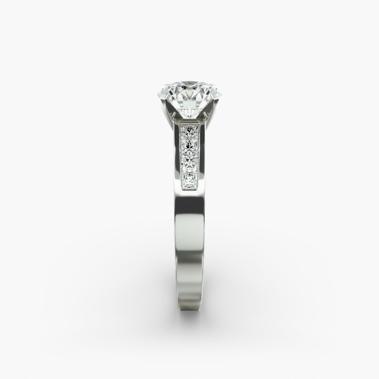 18K White Gold 0.42ct Channel Set Diamond Engagement Ring
