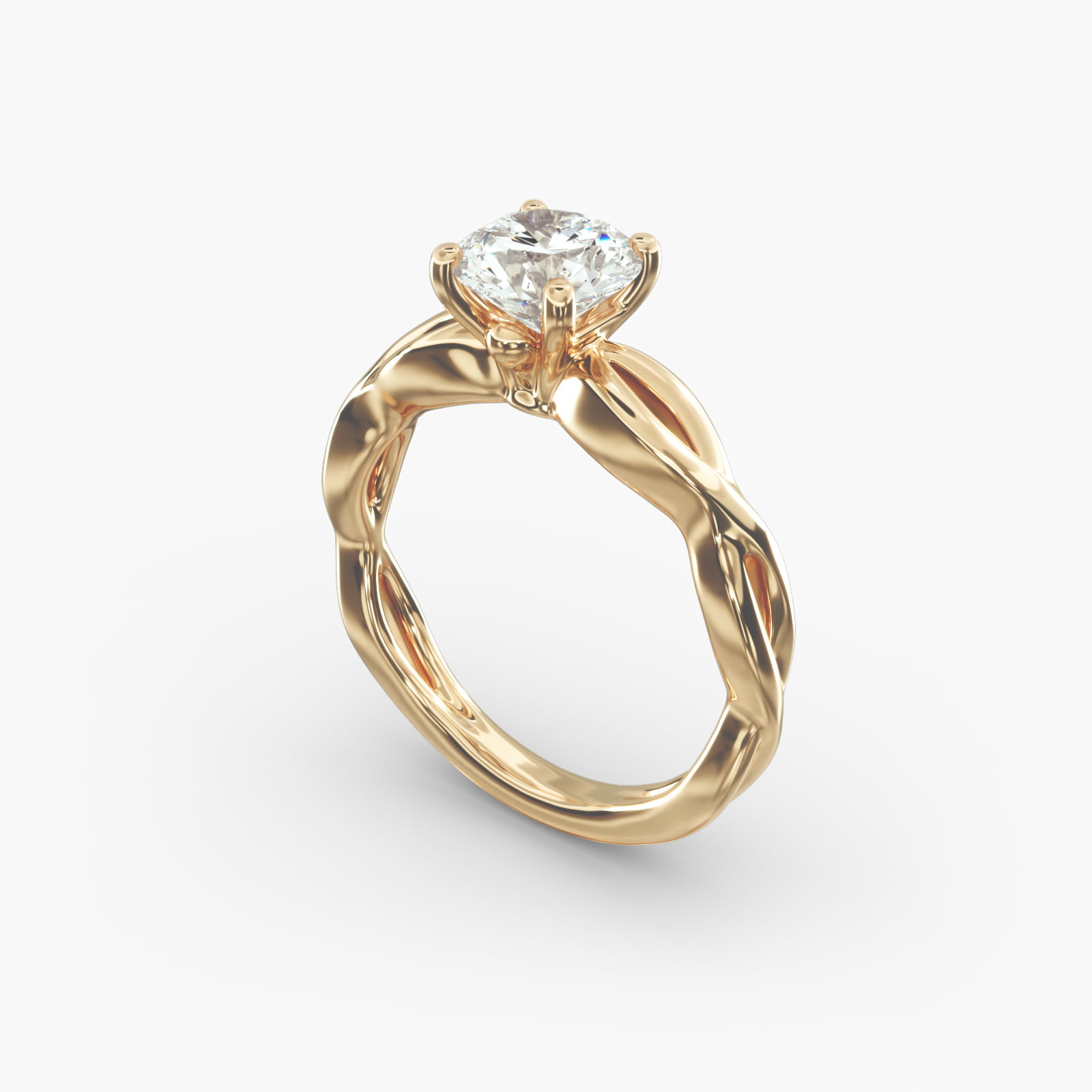 James Allen Infinity Solitaire Engagement Ring in 14K Yellow Gold, image size:1600x1600