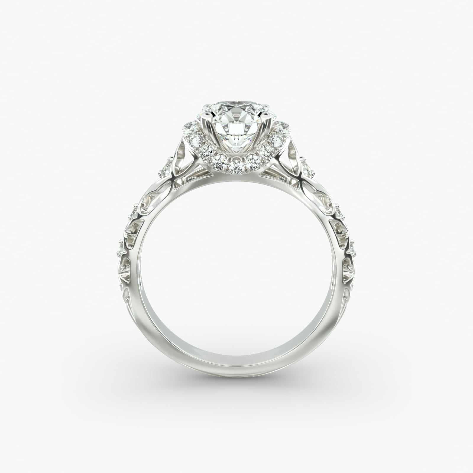 Platinum Enchanted Filigree Engagement Ring