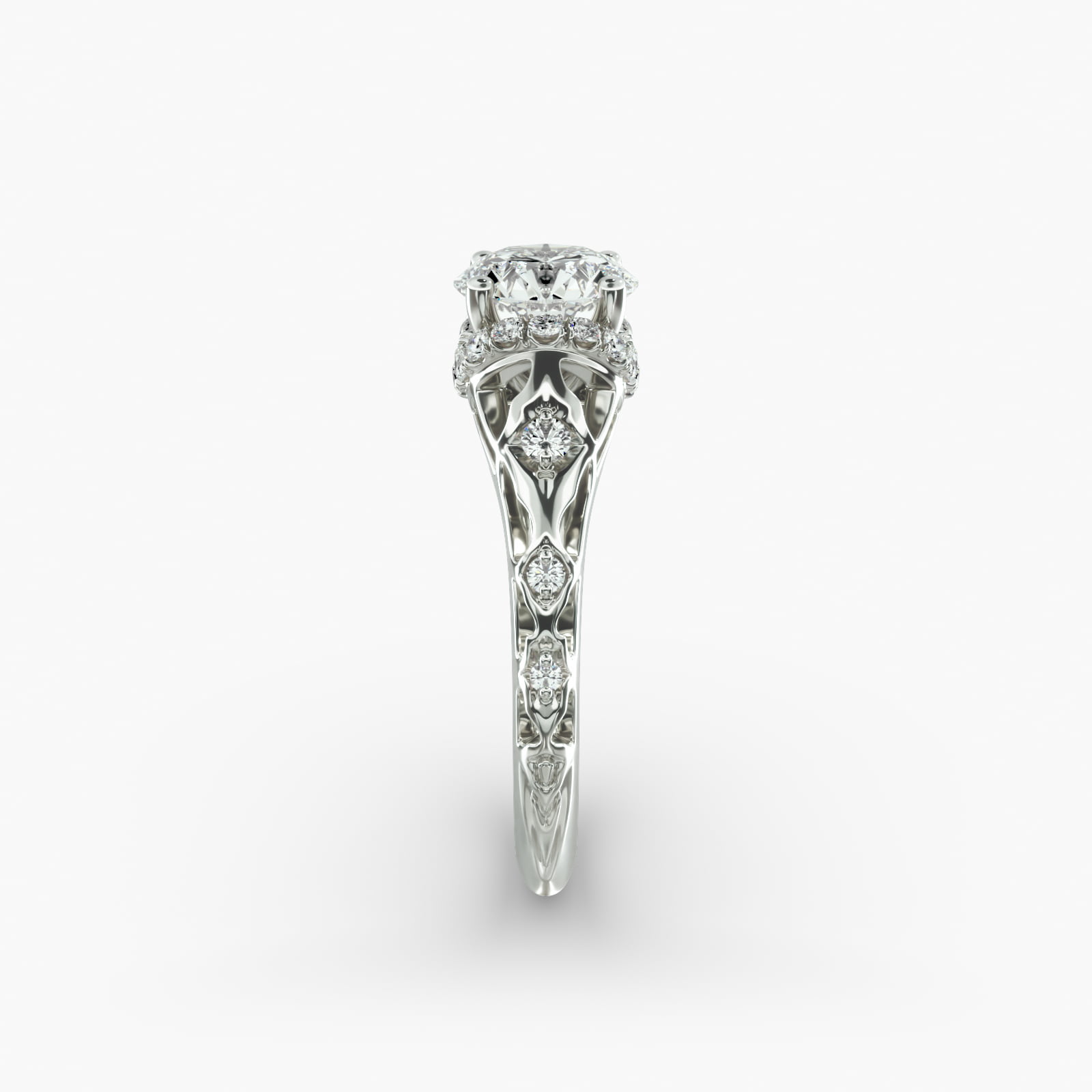 Platinum Enchanted Filigree Engagement Ring