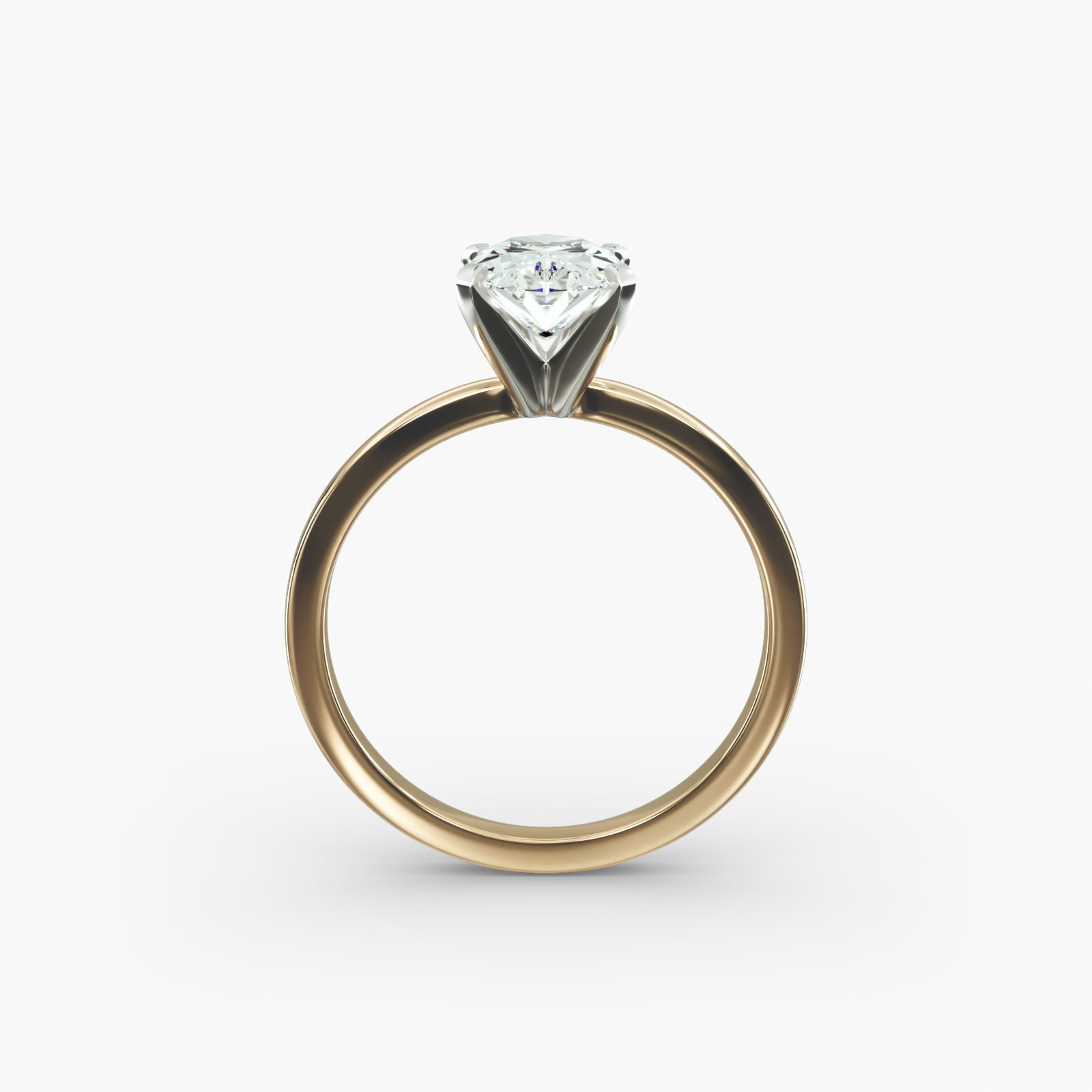 Comfort Fit Solitaire Engagement Ring In 18K Yellow Gold