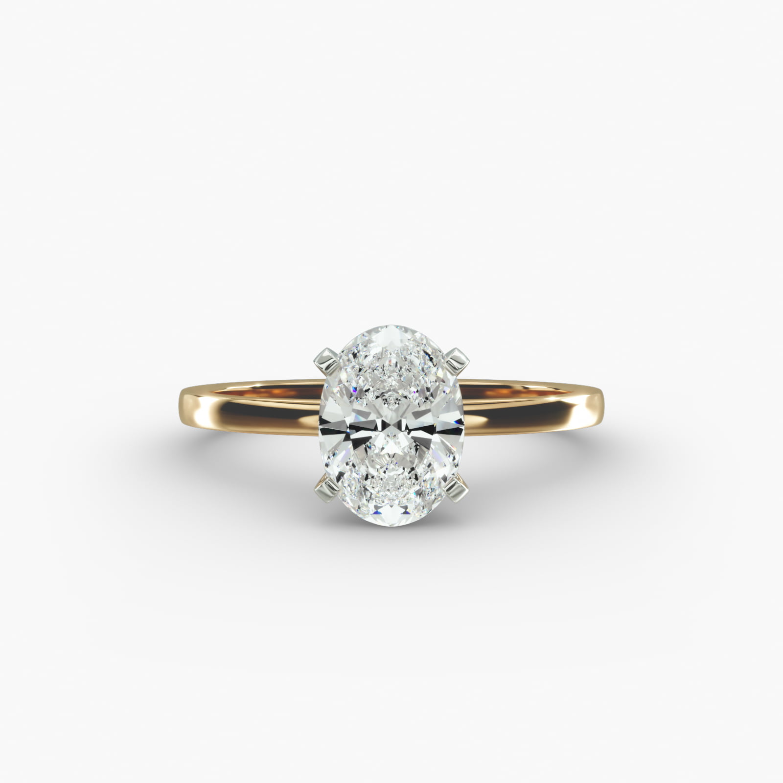 Comfort Fit Solitaire Engagement Ring In 18K Yellow Gold
