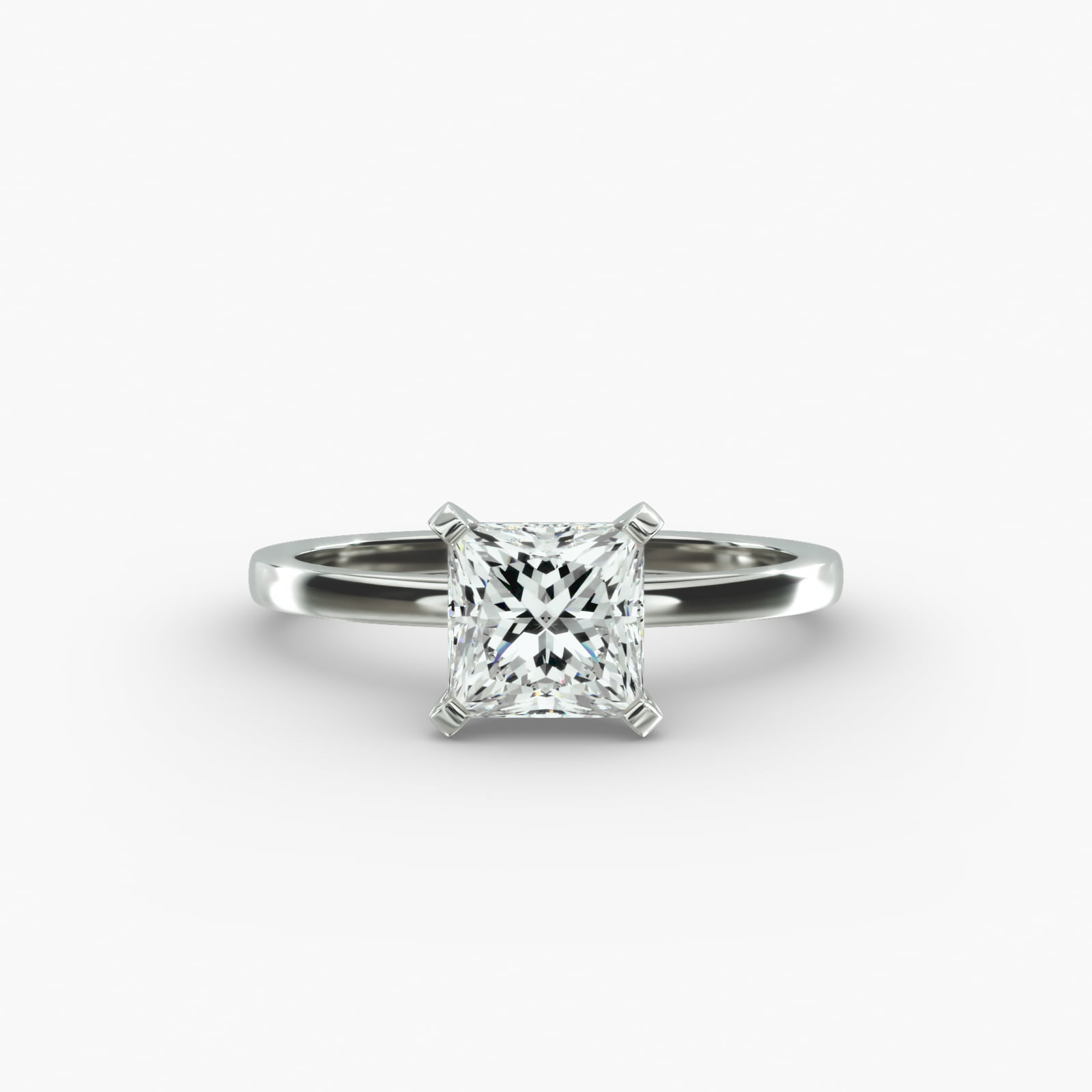 Comfort Fit Solitaire Engagement Ring In Platinum