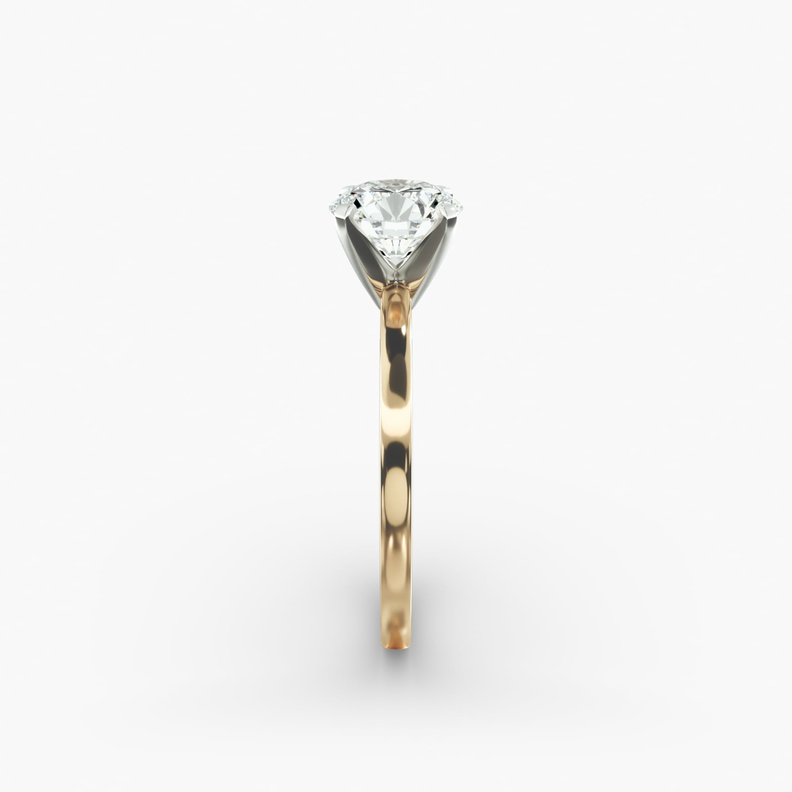 Comfort Fit Solitaire Engagement Ring In 18K Yellow Gold