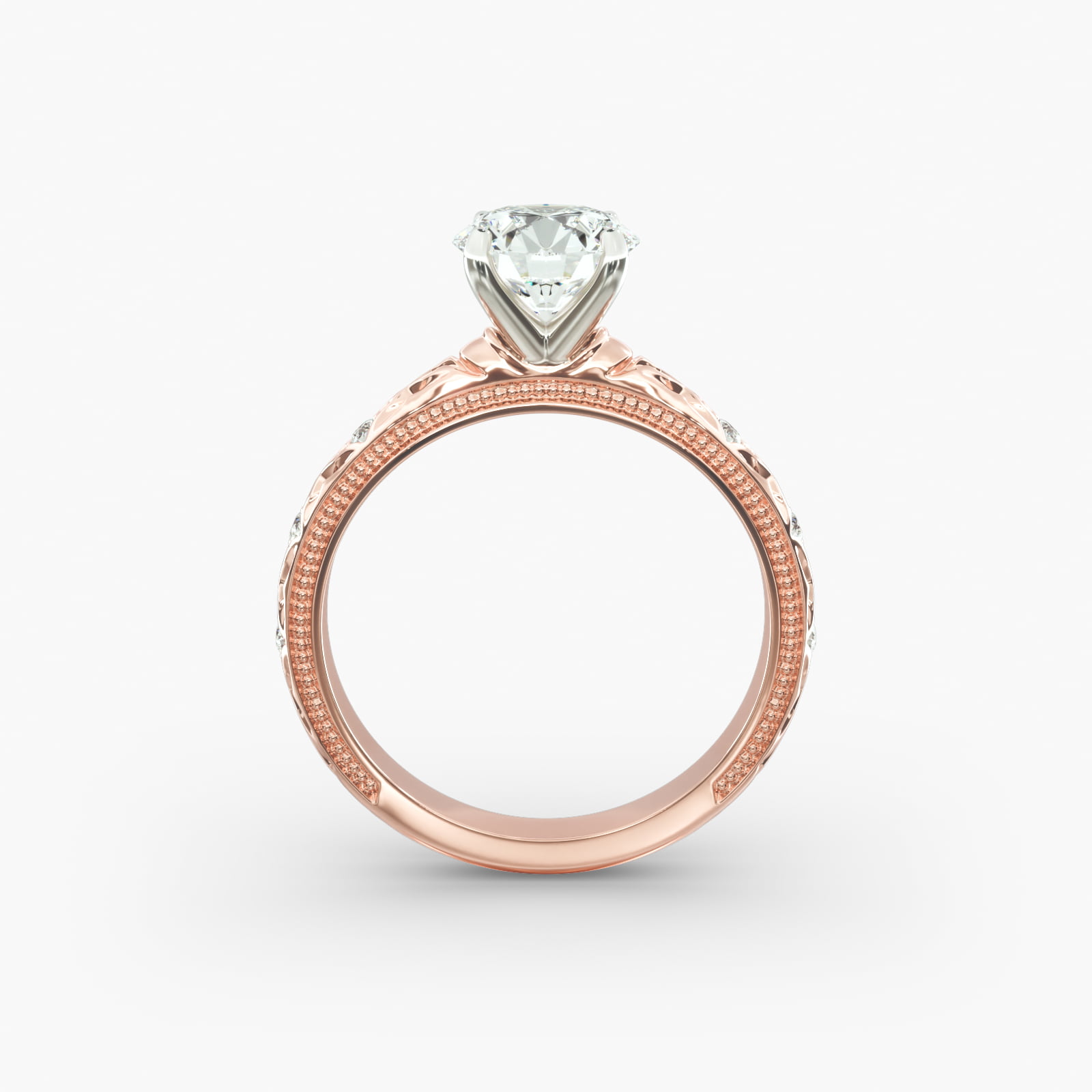 Blossom Vintage-Style Engagement Ring In 14K Rose Gold