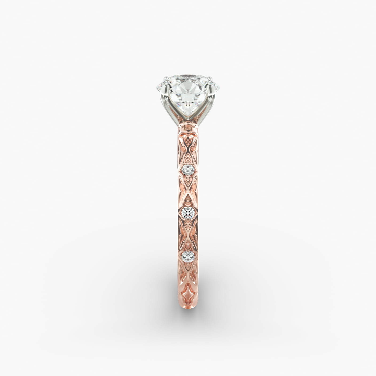 Blossom Vintage-Style Engagement Ring In 14K Rose Gold