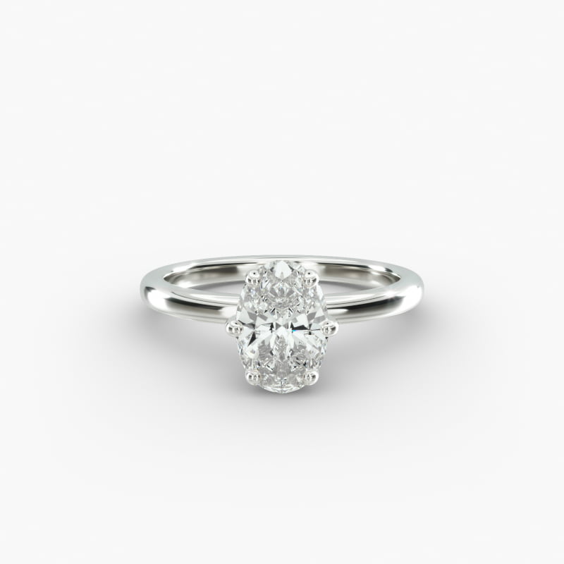 Six Prong Solitaire Engagement Ring In Platinum
