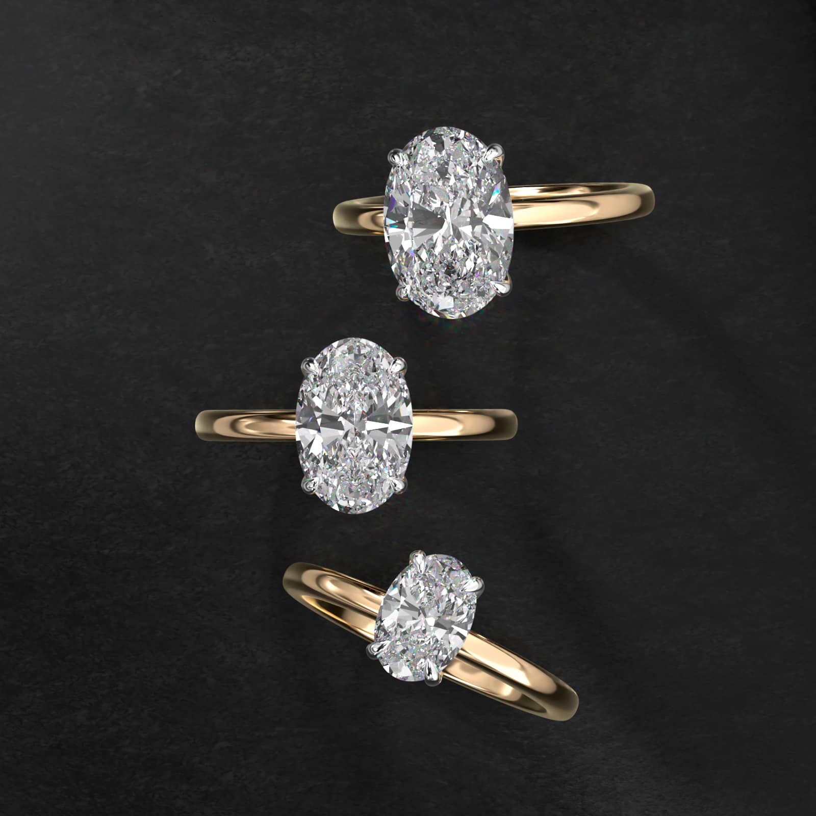 Oval Cut 2 CT Certified Lab-Grown Diamond Claw Prong Flush Fit Solitaire Engagement Ring In 14K Yellow Gold