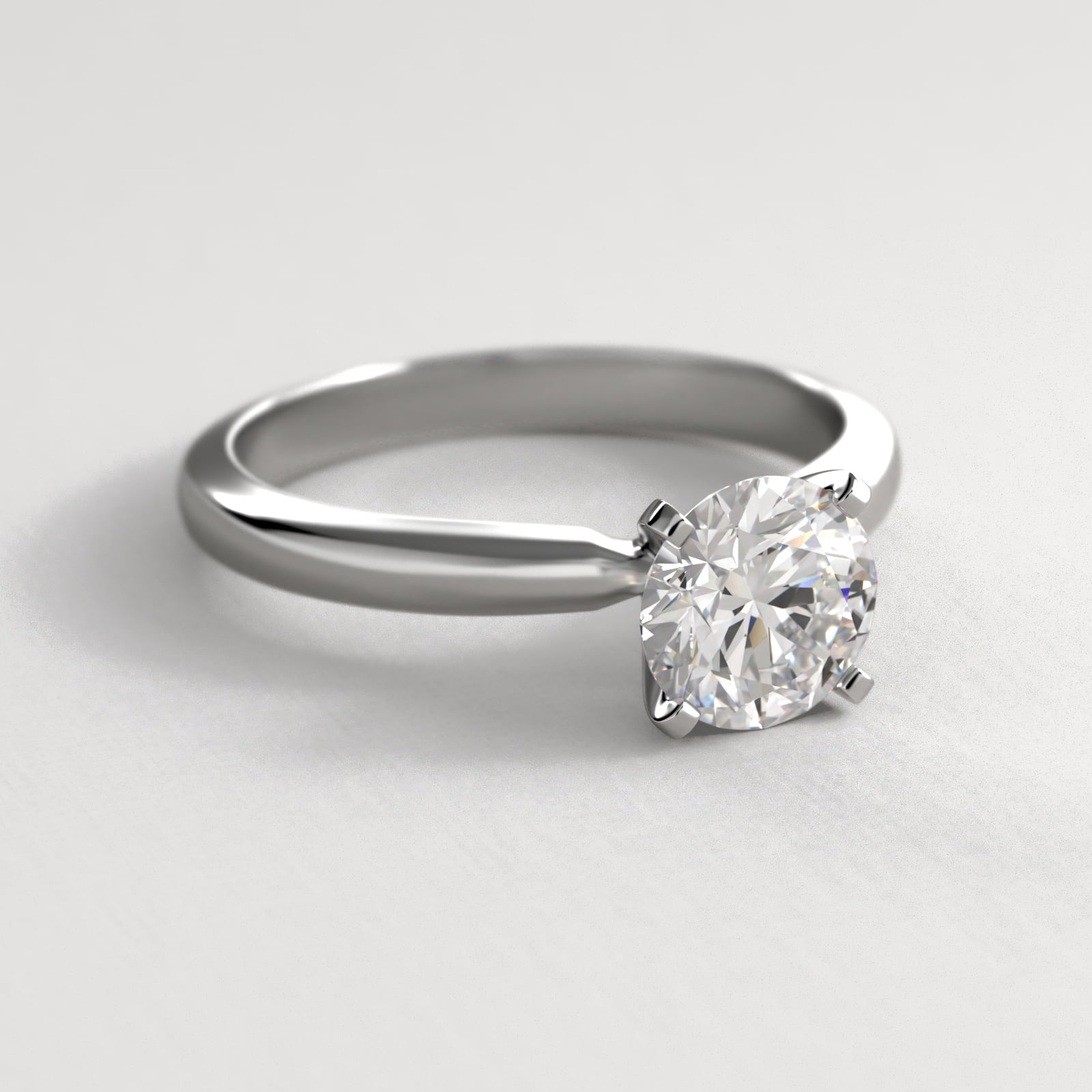 Comfort Fit Solitaire Engagement Ring In Platinum
