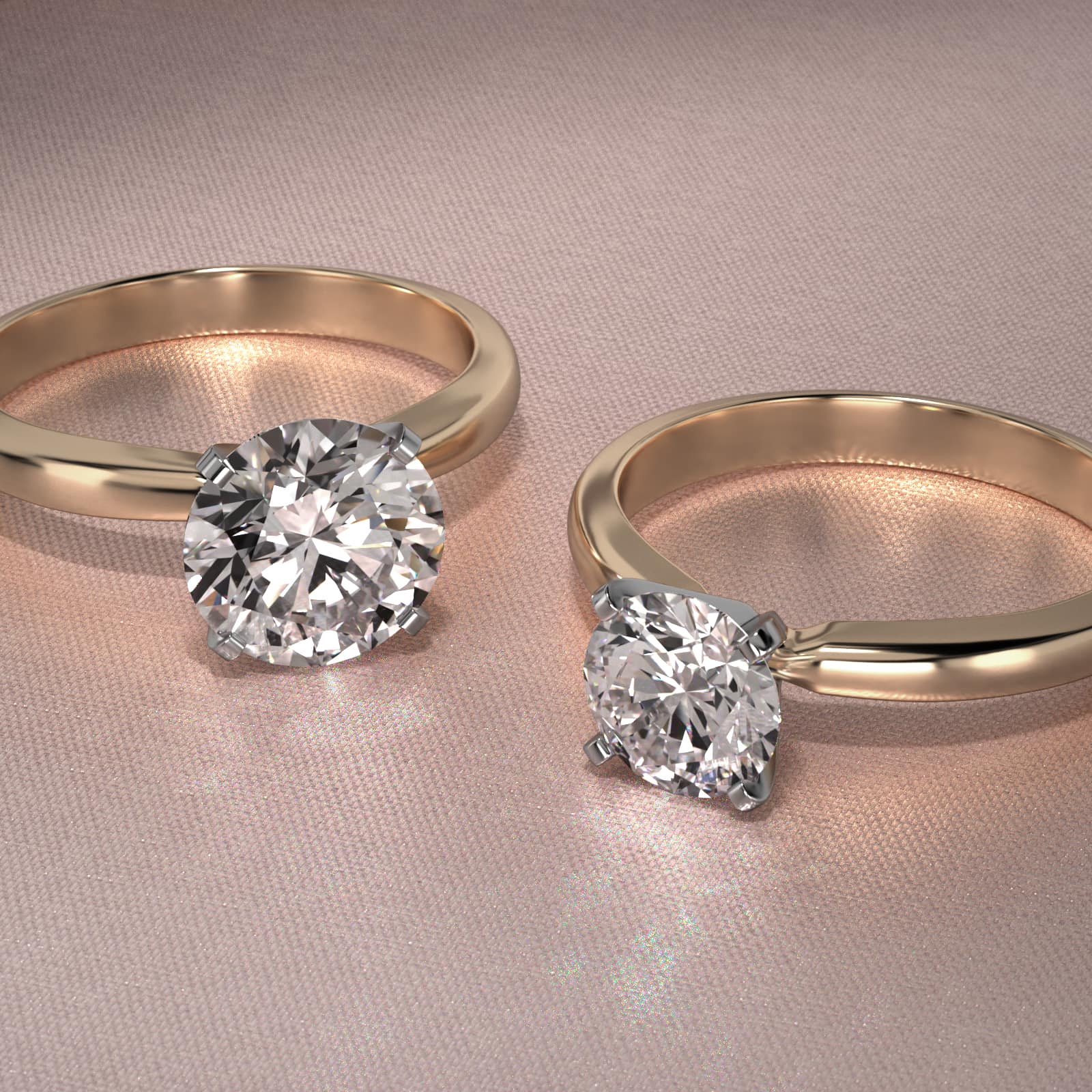 Comfort Fit Solitaire Engagement Ring In 18K Yellow Gold