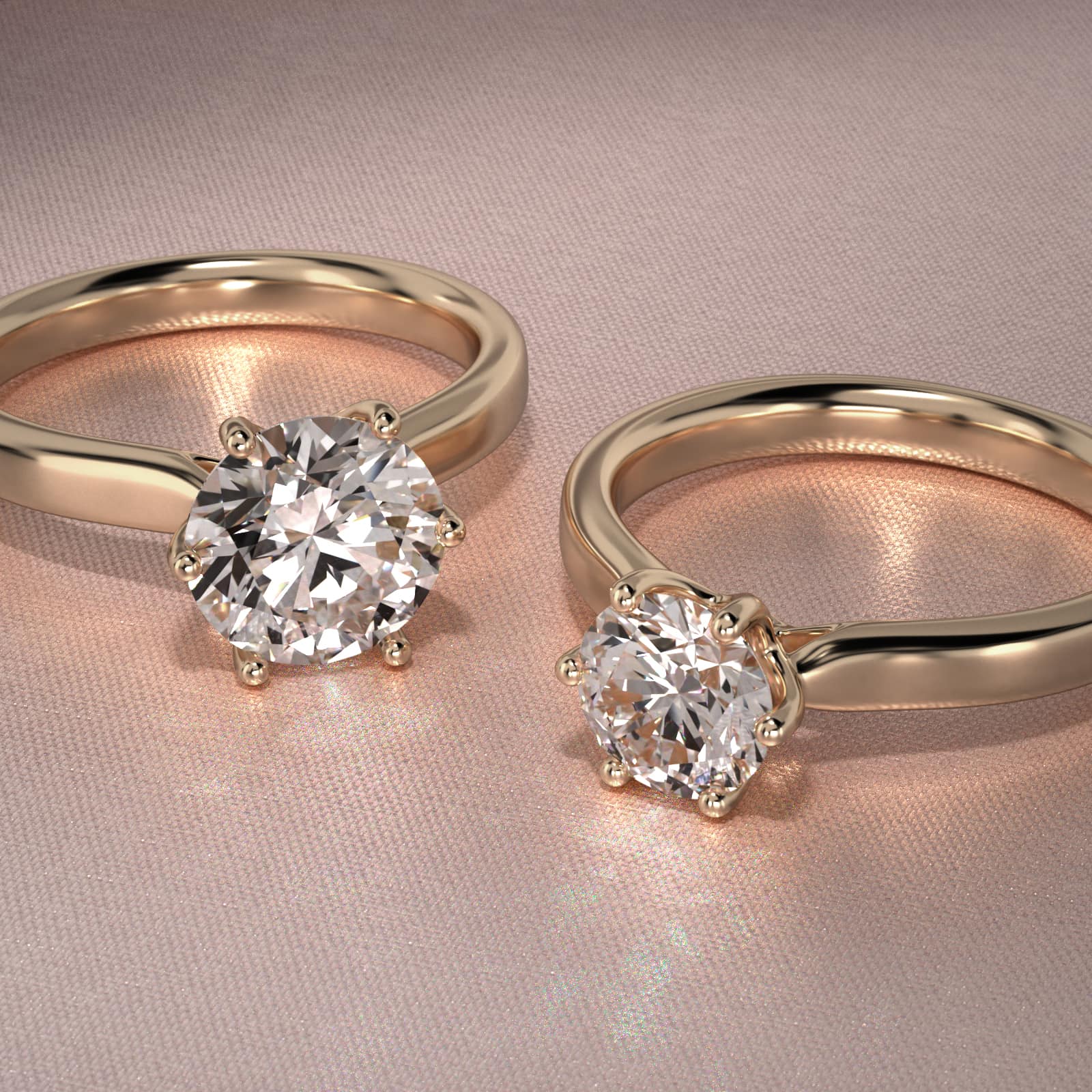 Solitaire Engagement Ring With Intricate Basket In 14K Yellow Gold