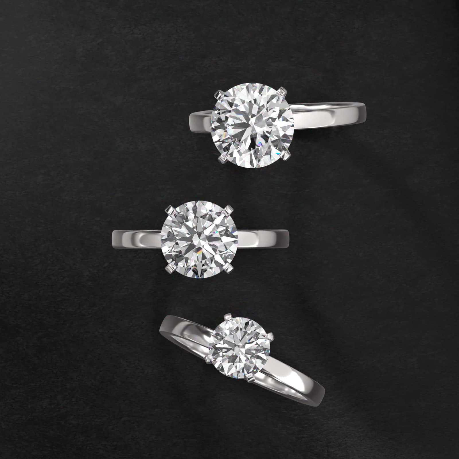 Comfort Fit Solitaire Engagement Ring In Platinum