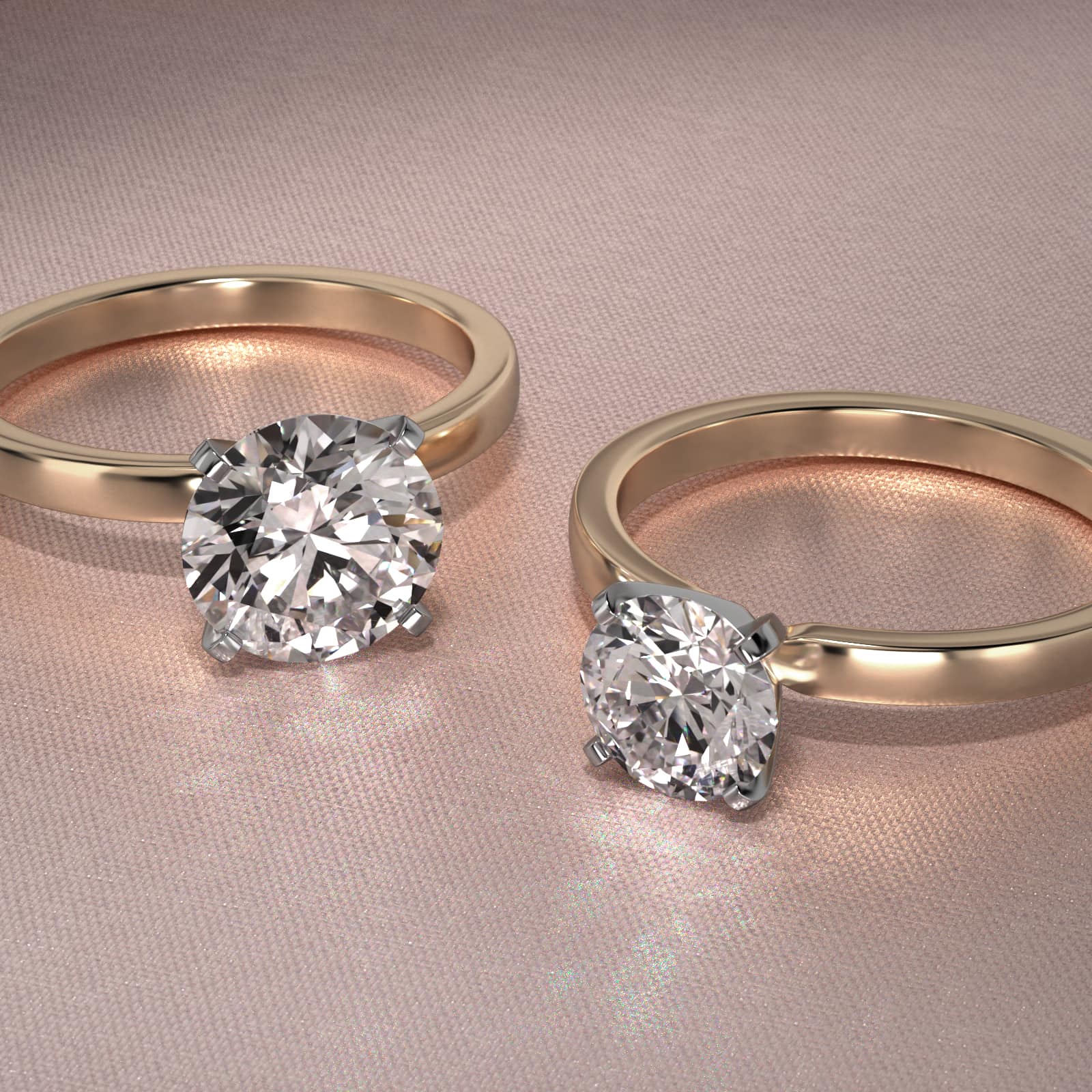 Comfort Fit Solitaire Engagement Ring In 18K Yellow Gold