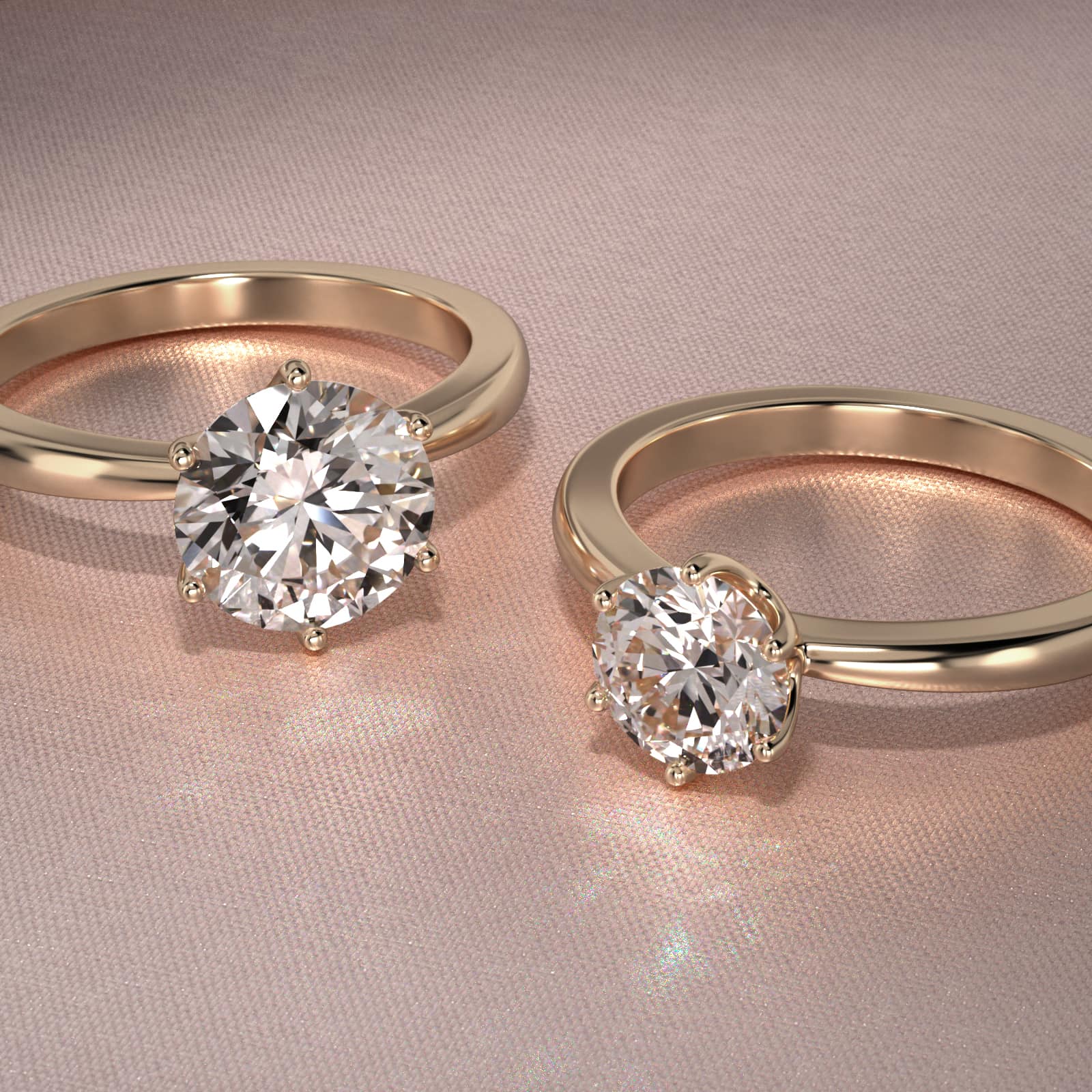 Crown Solitaire Engagement Ring In 18K Yellow Gold