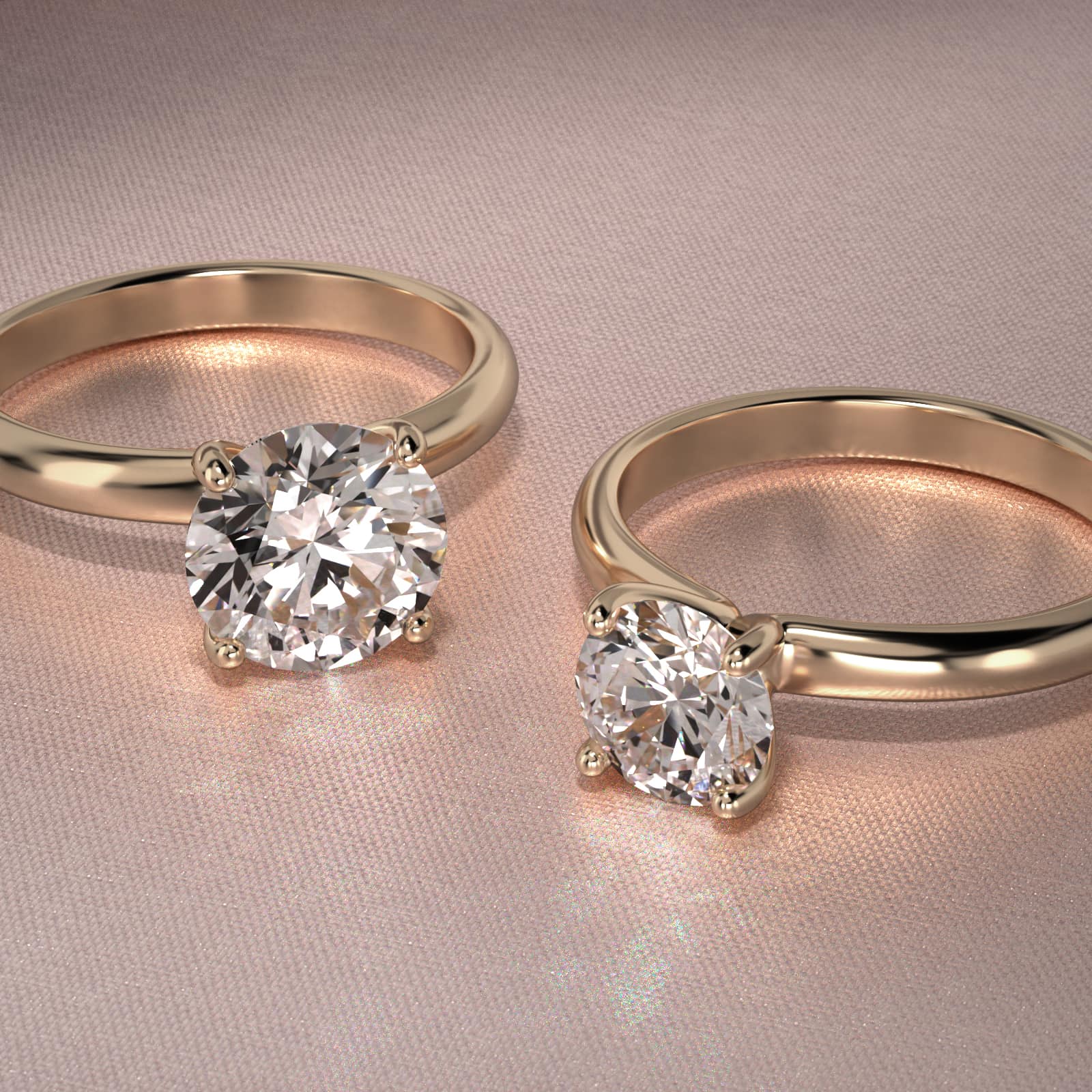 Contour Solitaire Engagement Ring In 18K Yellow Gold