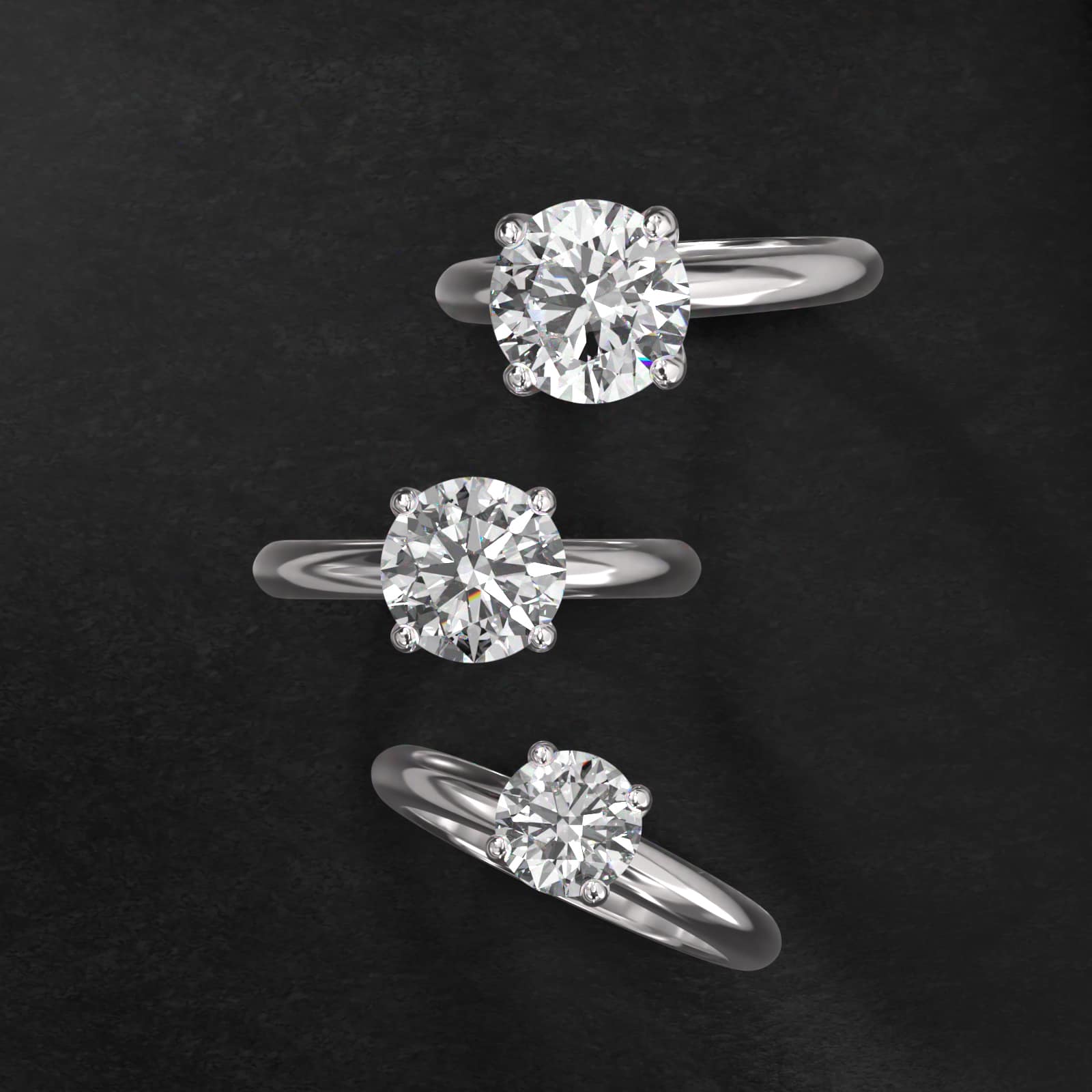 Nouveau Solitaire Engagement Ring In Platinum