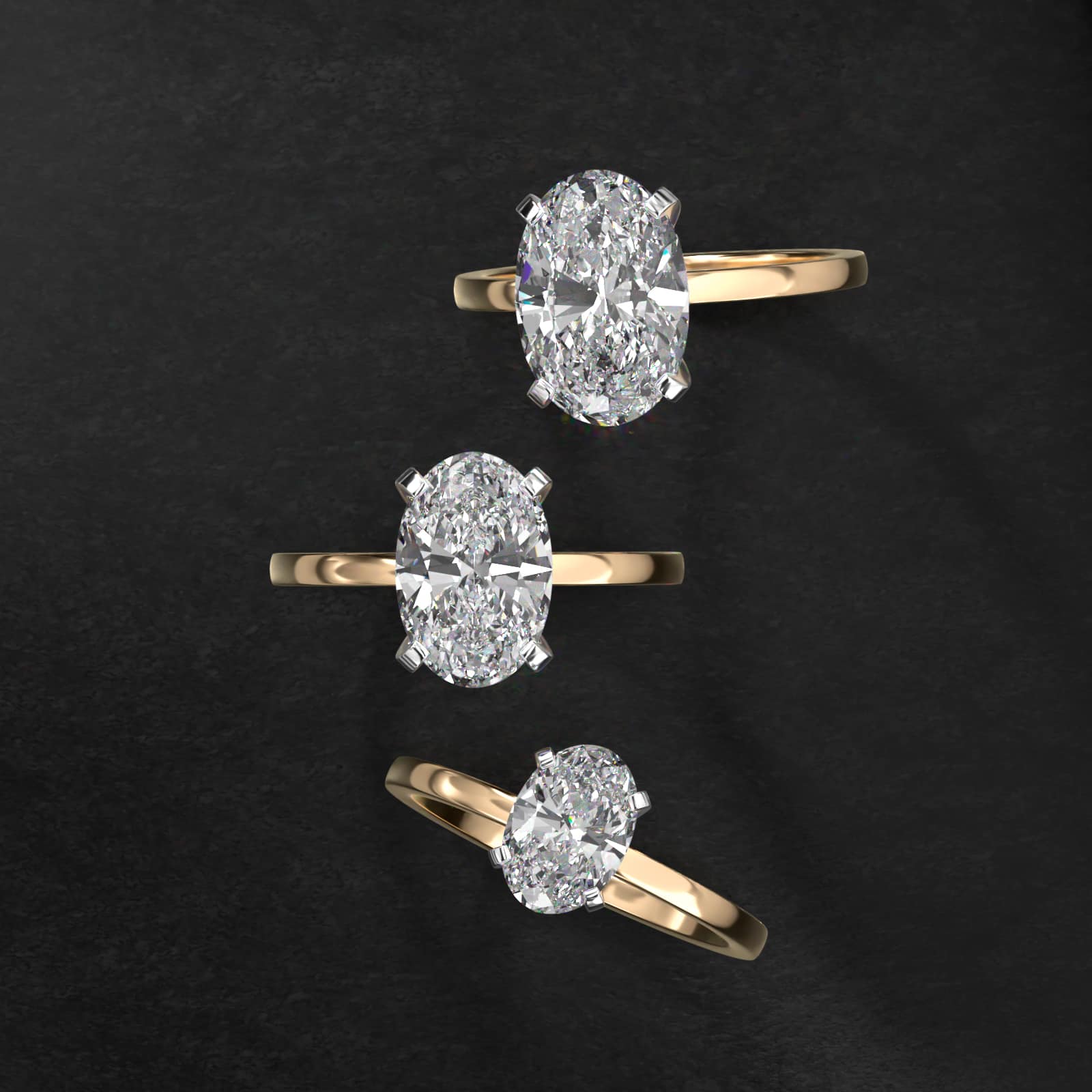 Comfort Fit Solitaire Engagement Ring In 14K Yellow Gold