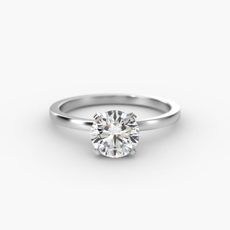 Comfort Fit Solitaire Engagement Ring In Platinum
