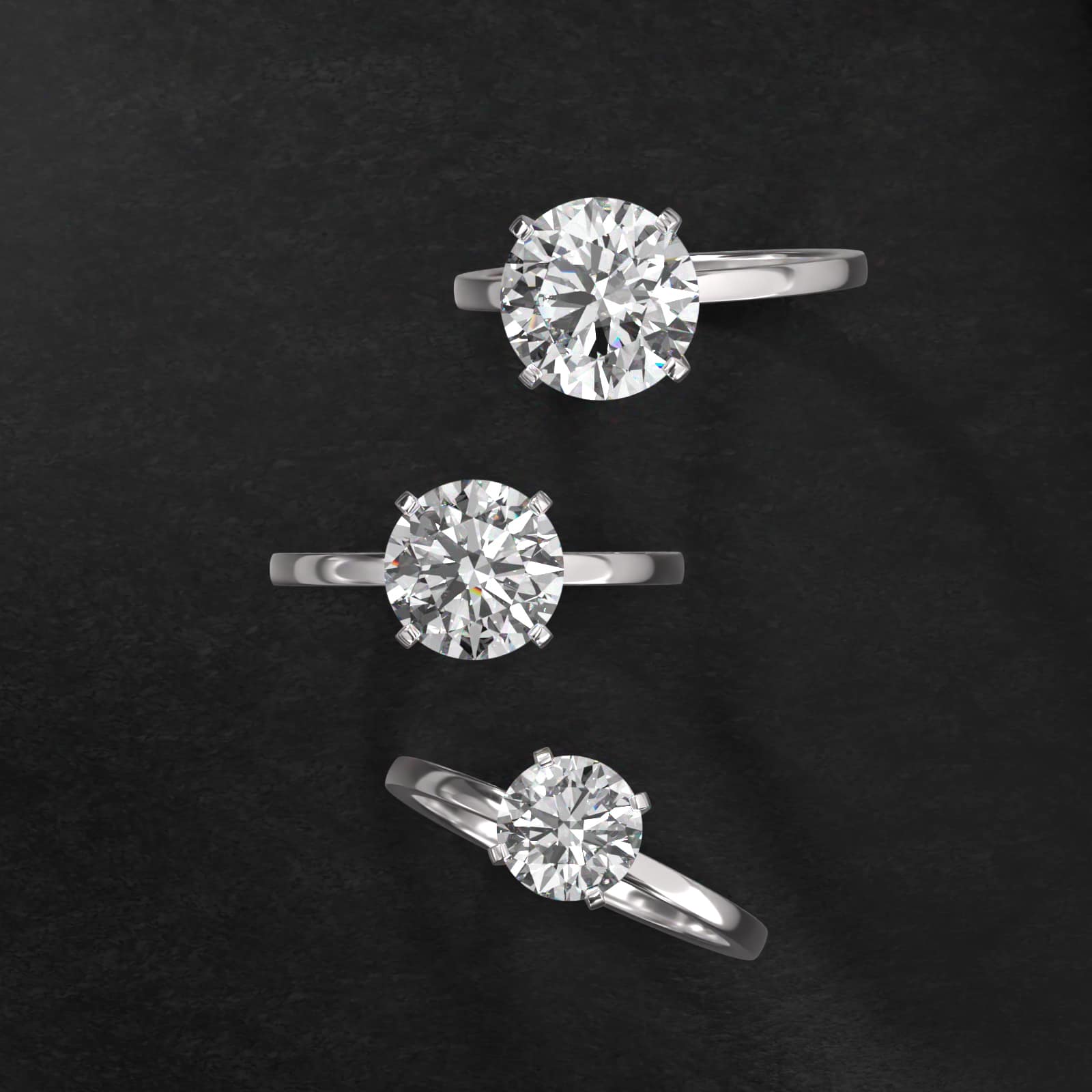 Comfort Fit Solitaire Engagement Ring In Platinum