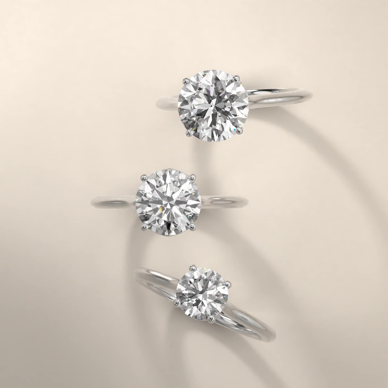 Pavé Adorned Cathedral Solitaire Engagement Ring In Platinum