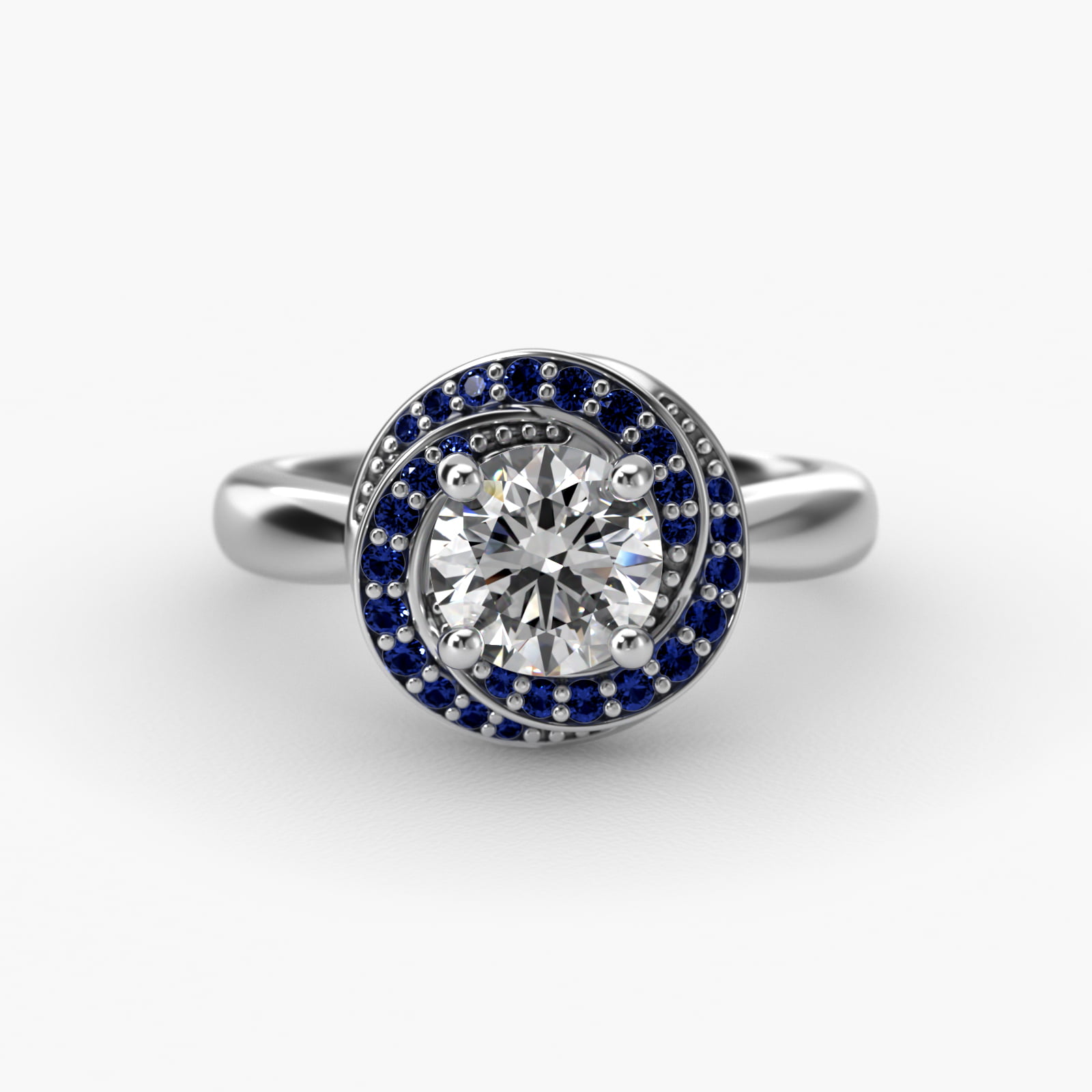 Enchanted Swirl Vintage-Style Engagement Ring In Platinum
