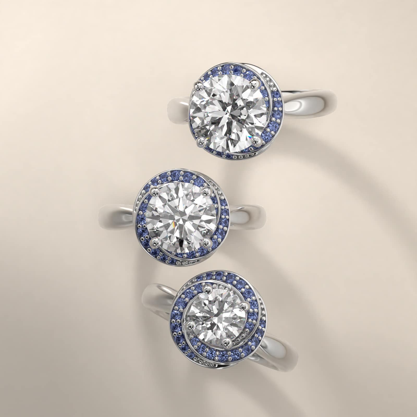 Enchanted Swirl Vintage-Style Engagement Ring In 18K White Gold