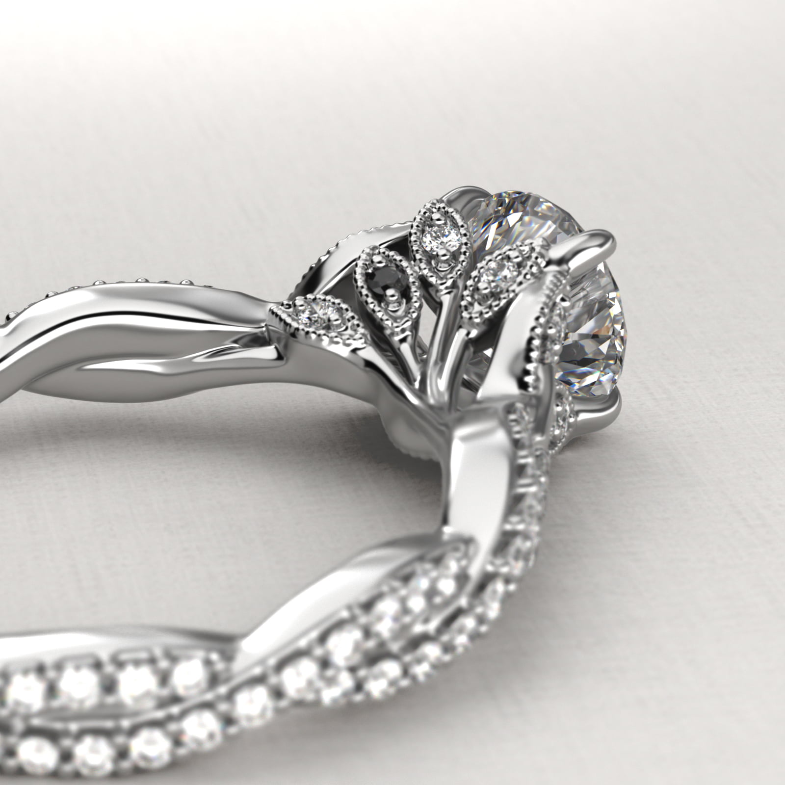 thumbnail image 2 of 0.70 Carat SI1 G/H Natural Diamond Eternity Stackable Ring In 14K White Gold - Women's Wedding Band 2 of 3