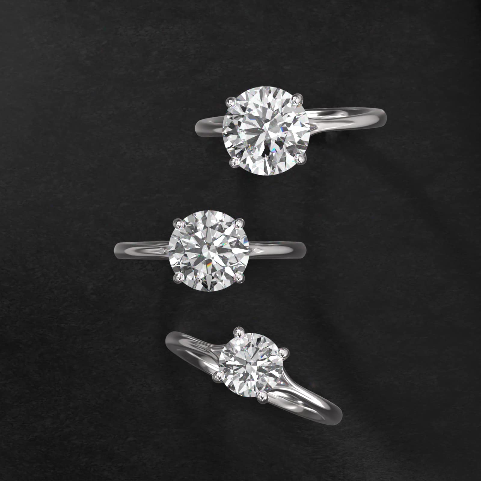 Classic Split Shank Solitaire Engagement Ring In Platinum