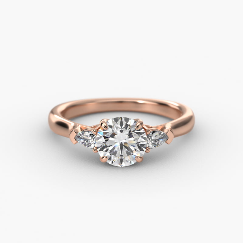 green emerald velvet dress Classic Rose Gold Halo Radiant Cut Engagement Ring – Black Diamonds New York